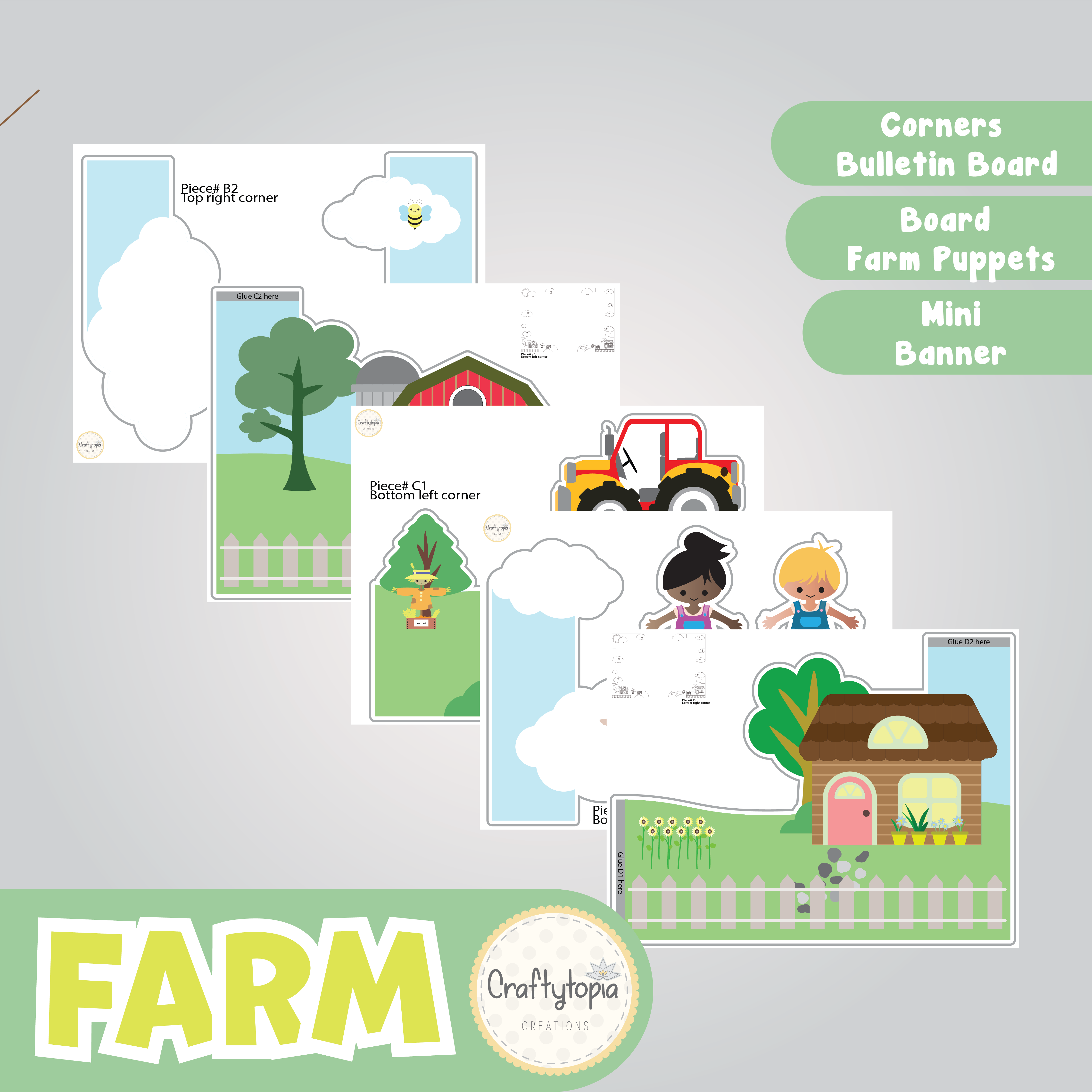 Printable Farm Bulletin Board in color