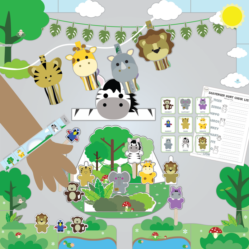 Jungle & Grasslands Printable Crafts – Fun & Educational Activities for Kids!