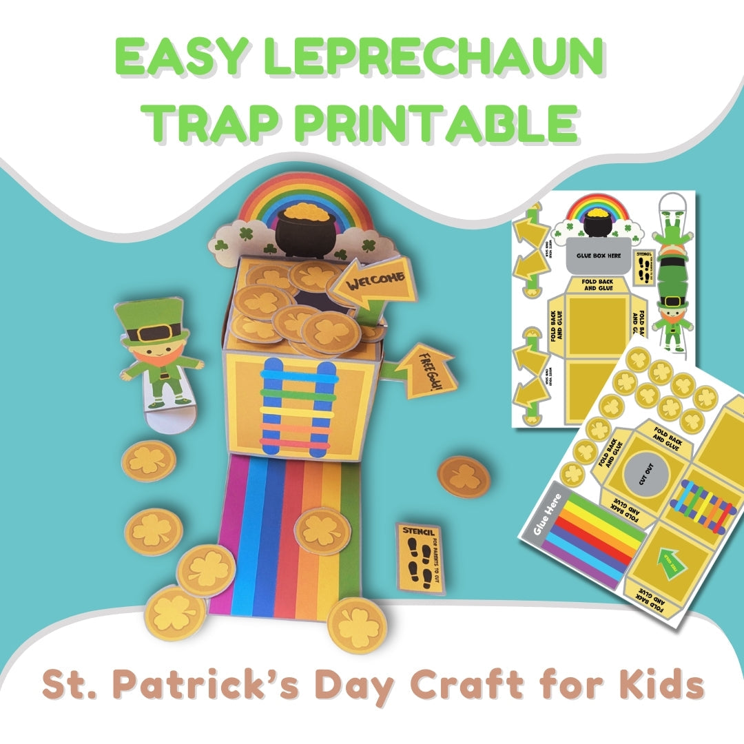 Easy Leprechaun Trap Printable for Kids | Simple St. Patrick's Day Craft with Minimal Materials