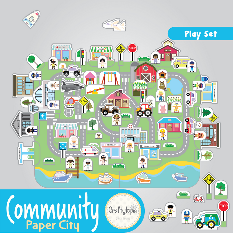 Build Your Own Paper City Kids Activity
