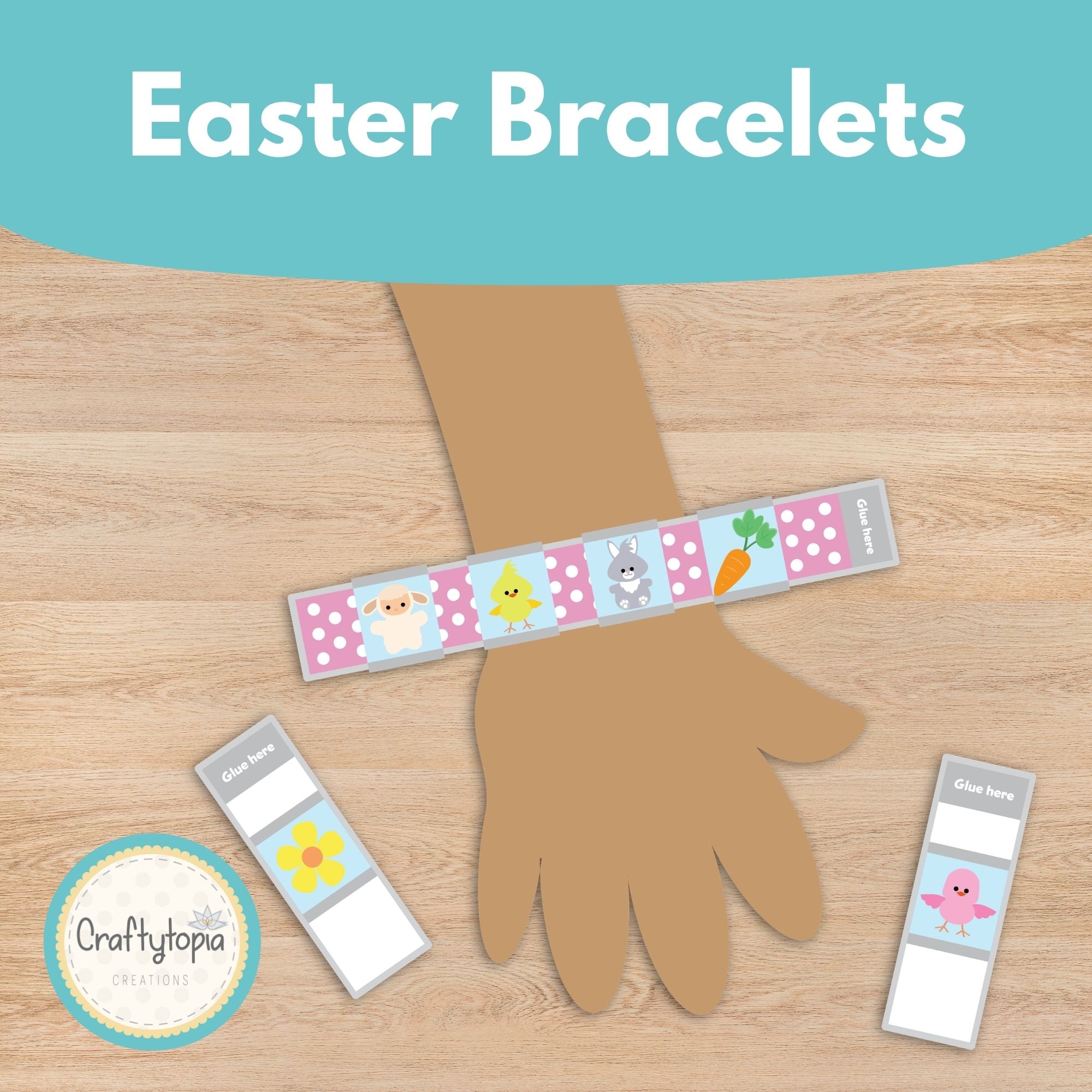 Printable Easter Bracelets Kids Activity