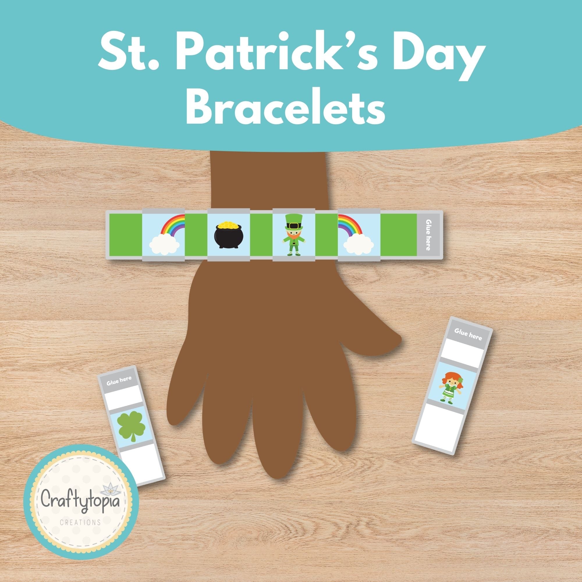 Printable St. Patrick's Day Kids Bracelets Activity