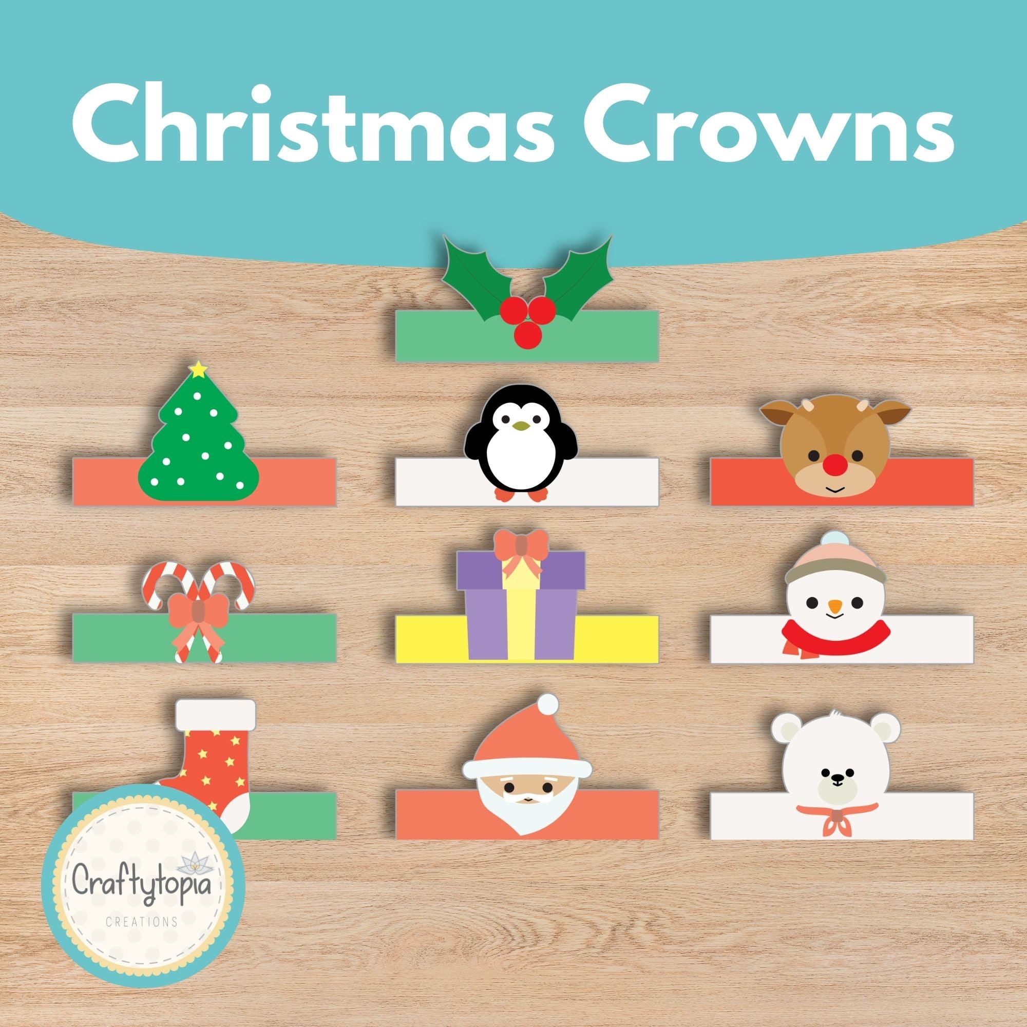 Printable Christmas Crown Craft Kids Activity