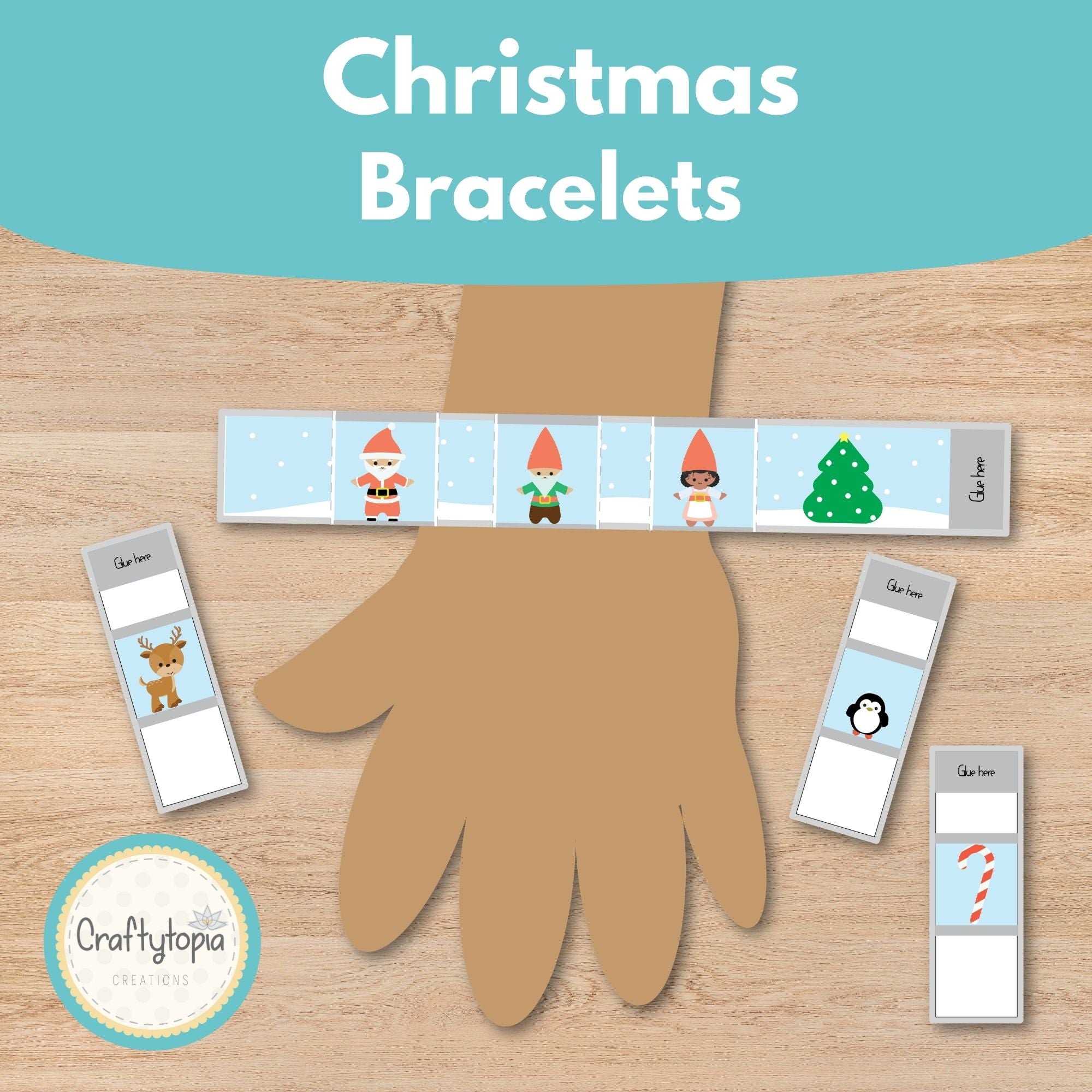 Printable Christmas Kids Bracelets Activity