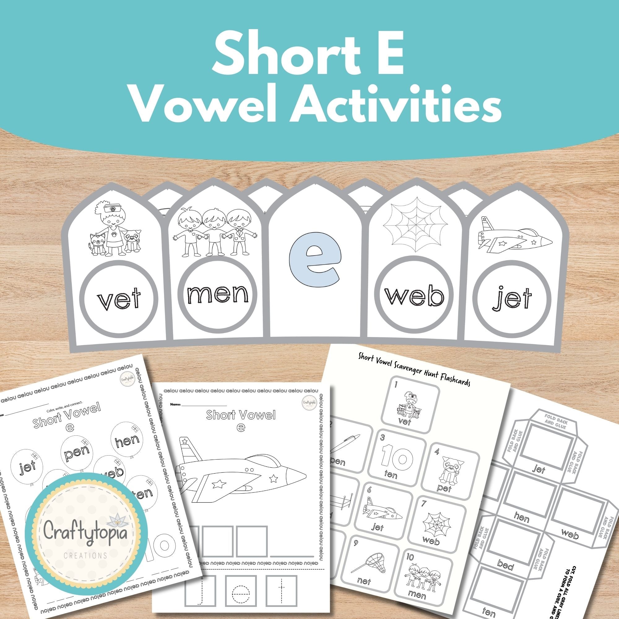 Printable Short e Kids Activity