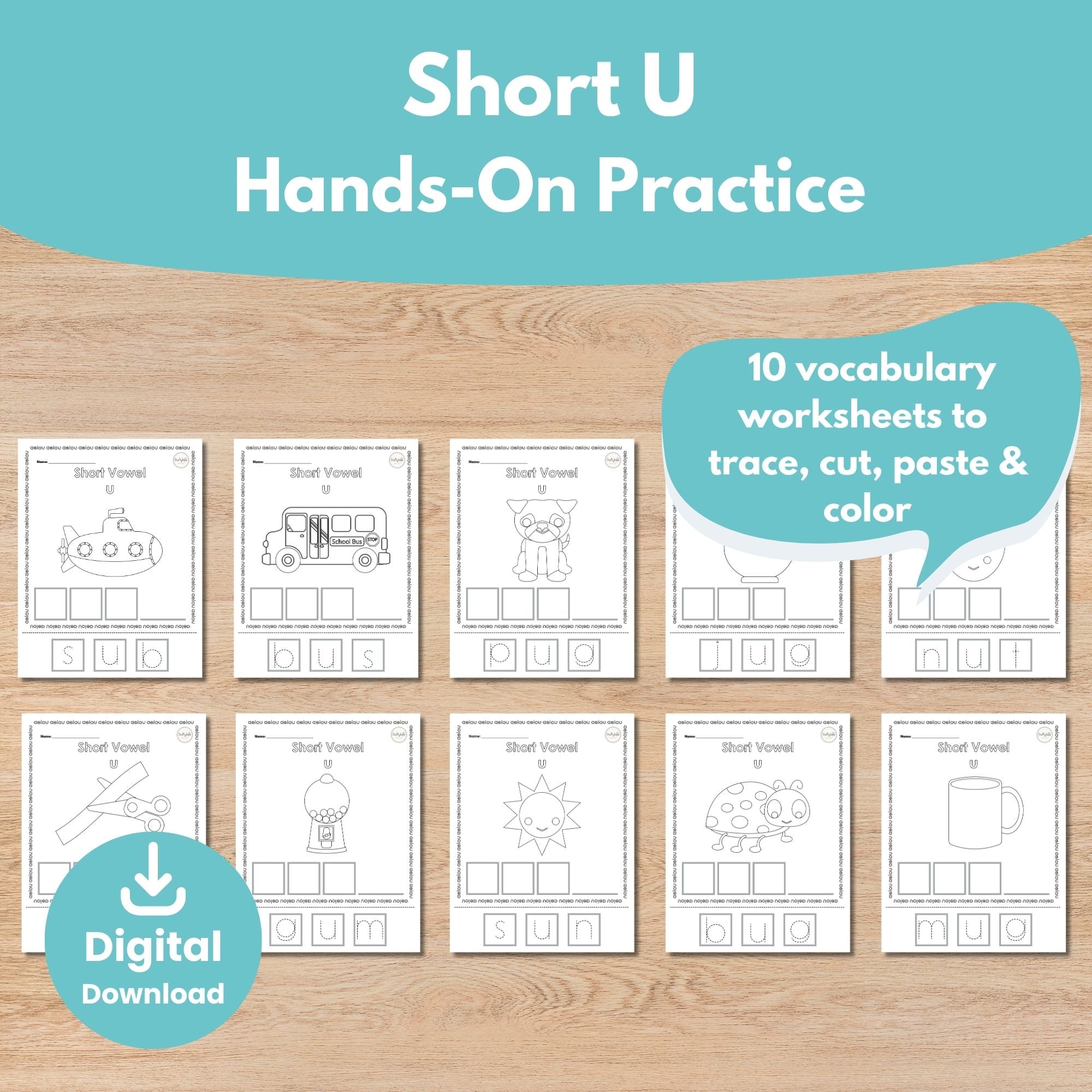 Printable Short u Kids Activity