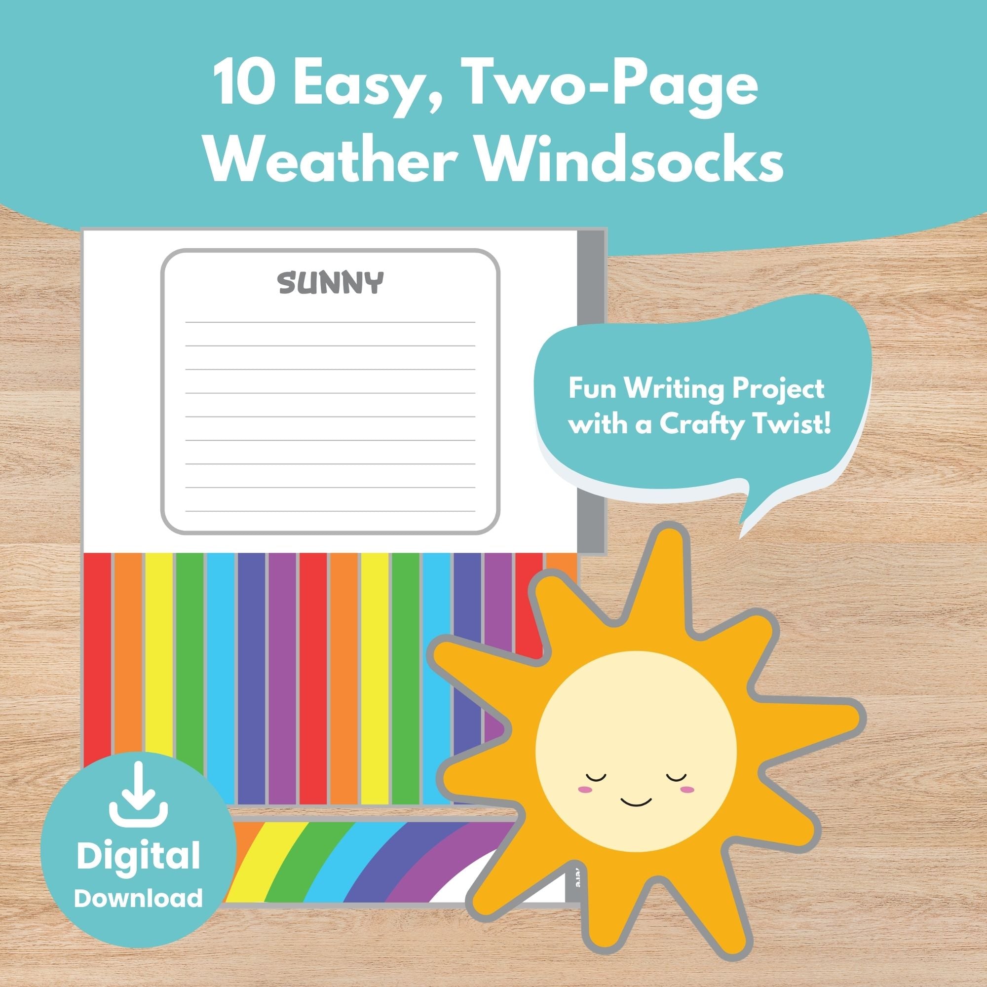 Printable Weather Windsocks Kids Activity