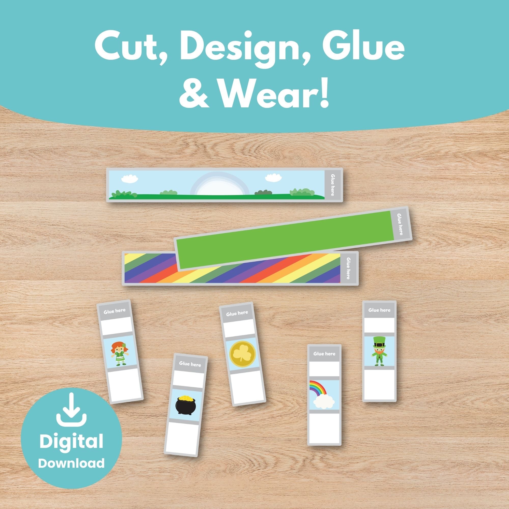 Printable St. Patrick's Day Kids Bracelets Activity