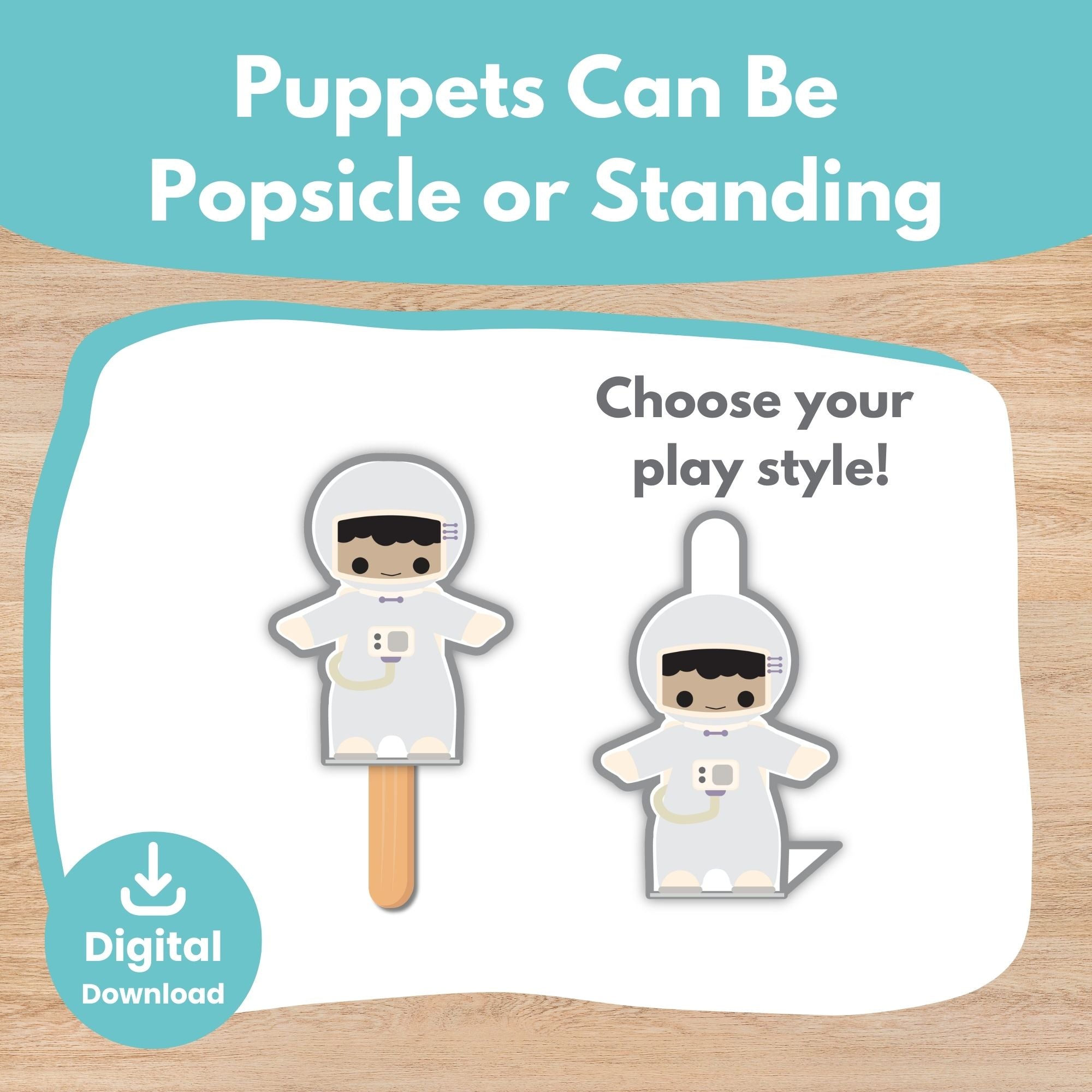 Printable Solar System Scene Puppets Kids Activity