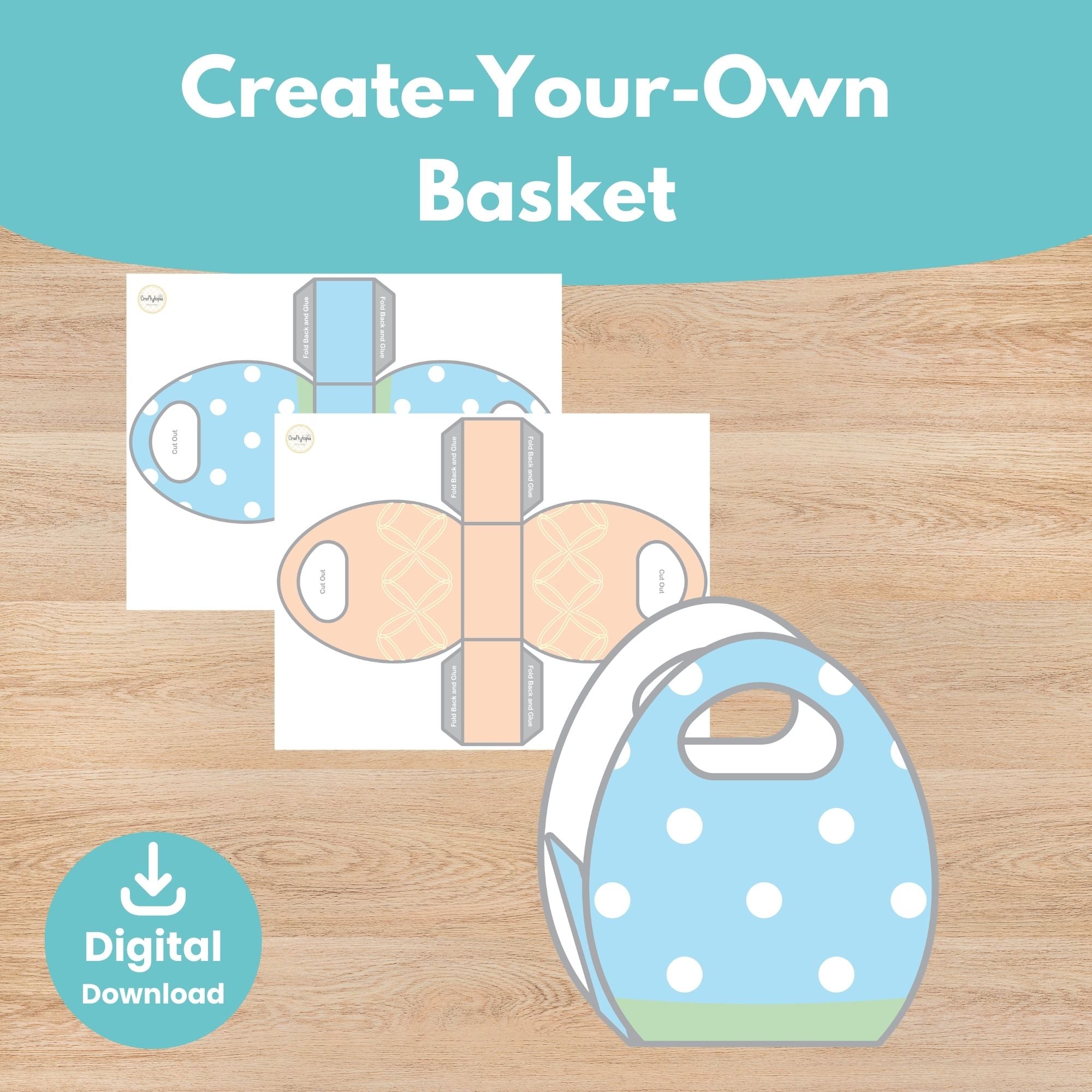 Printable Easter Animal Masks and Baskets Kids Activity