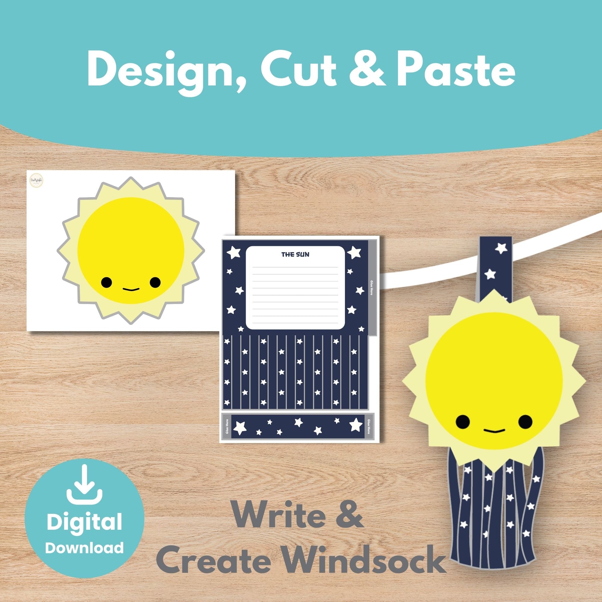 Printable Solar System Windsocks Kids Activity