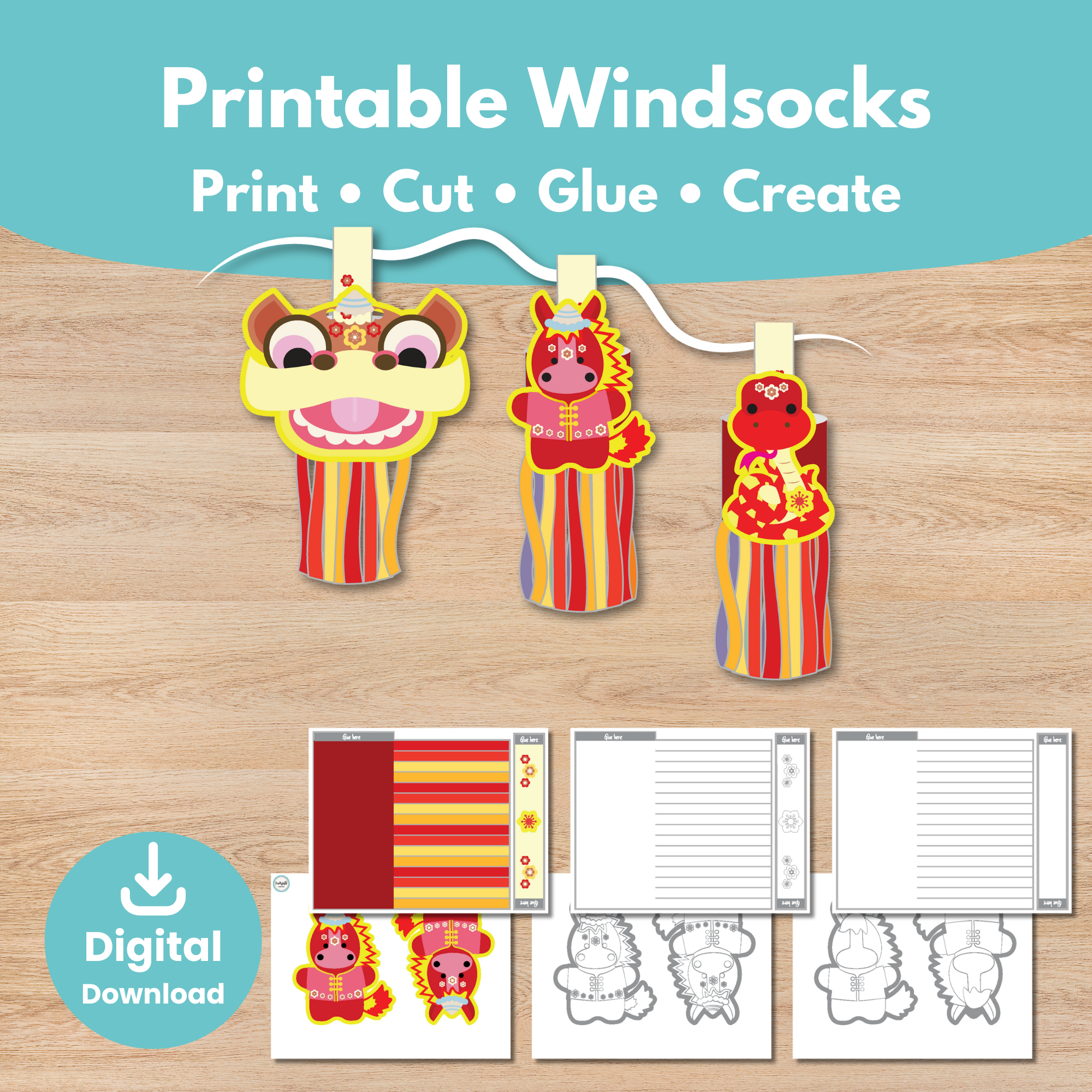 Printable Lunar New Year Bundle Kids Activity