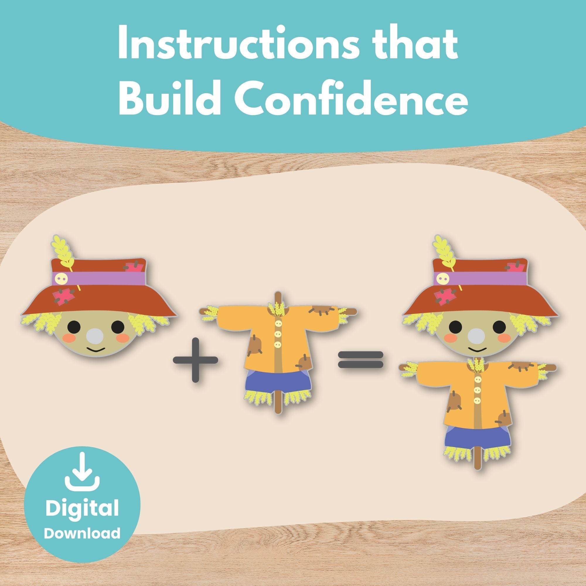 Printable Pin the Button Nose on Scarecrow Game