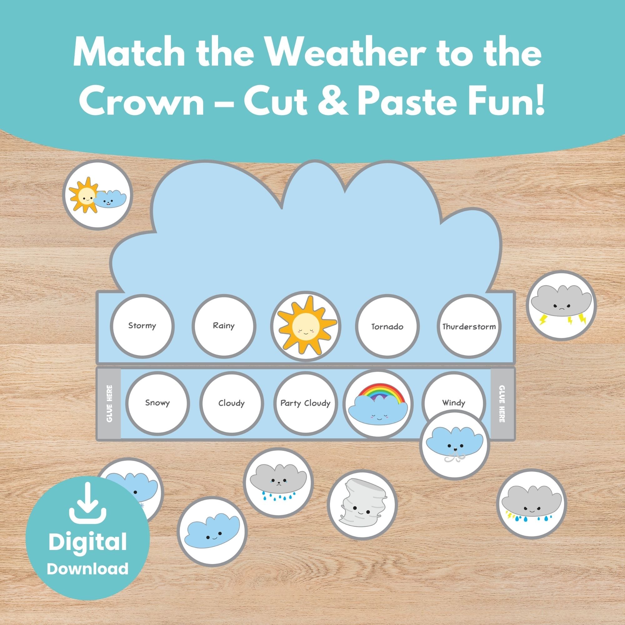 Printable Weather Crown Kids Activity
