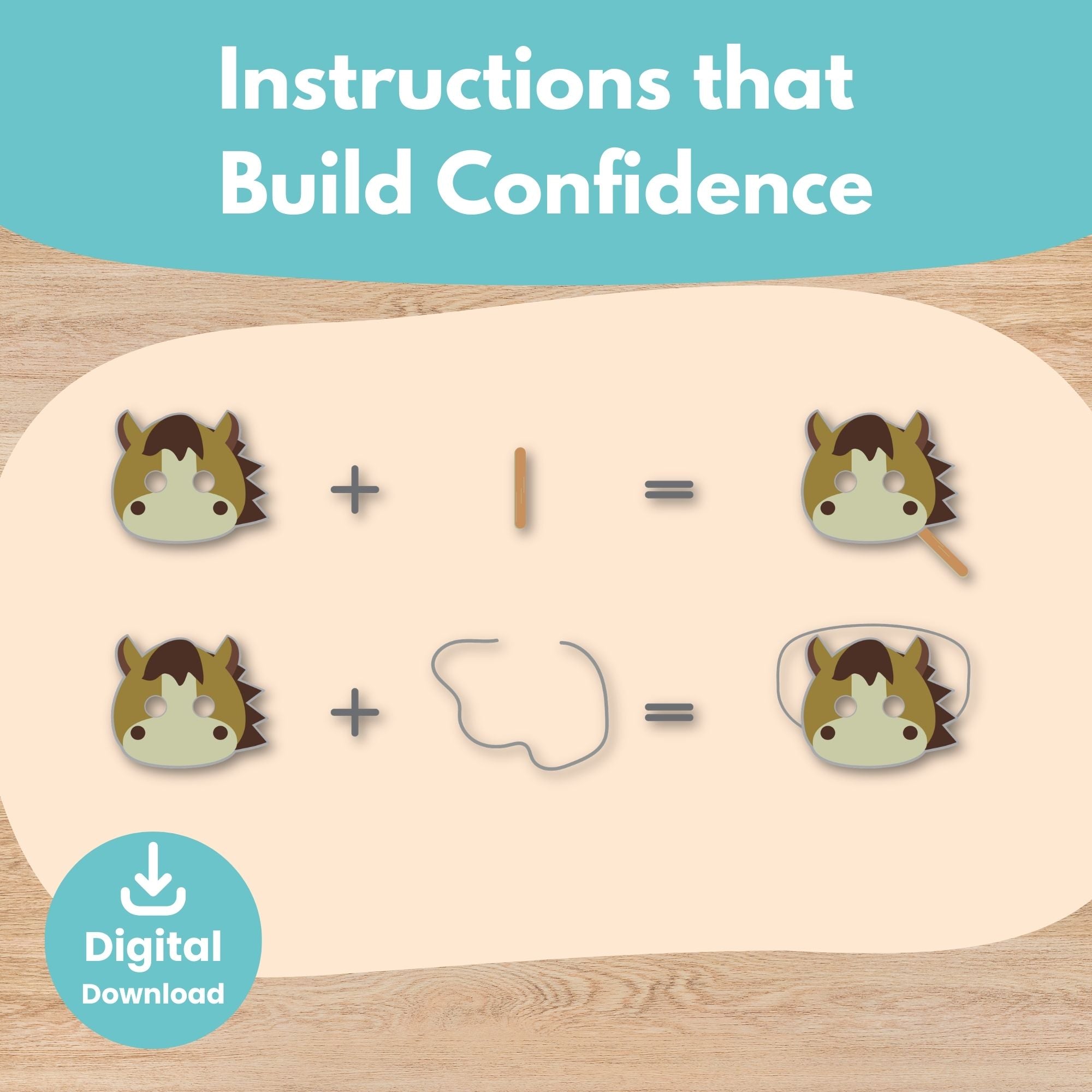 Printable Farm Masks Kids Activity