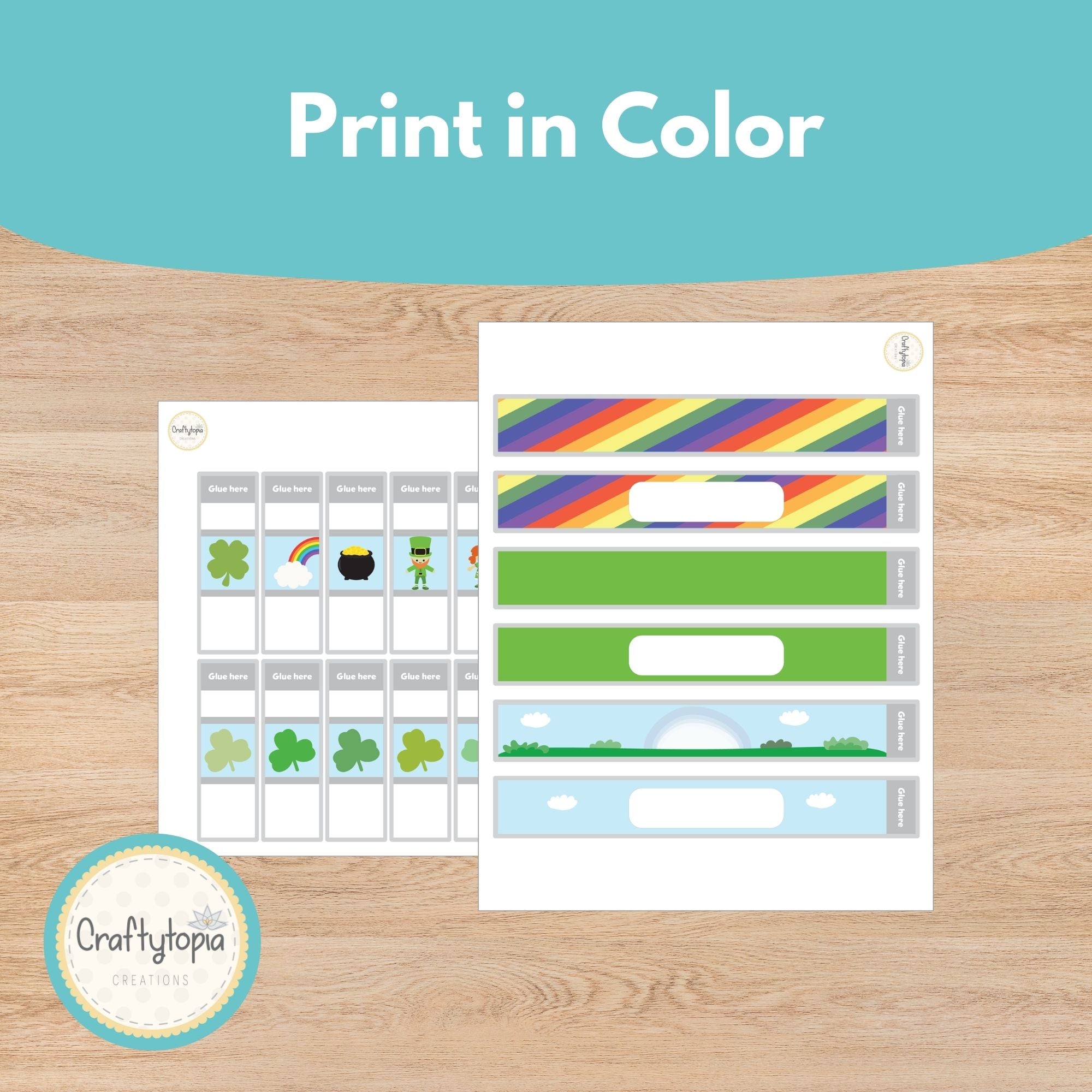 Printable St. Patrick's Day Kids Bracelets Activity