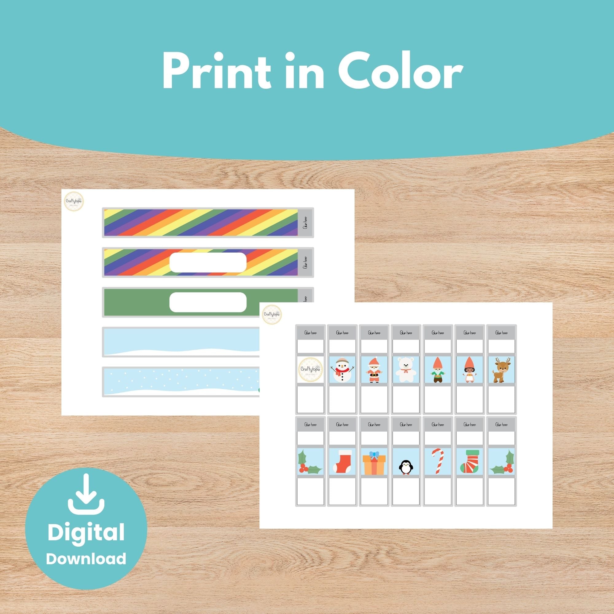 Printable Christmas Kids Bracelets Activity