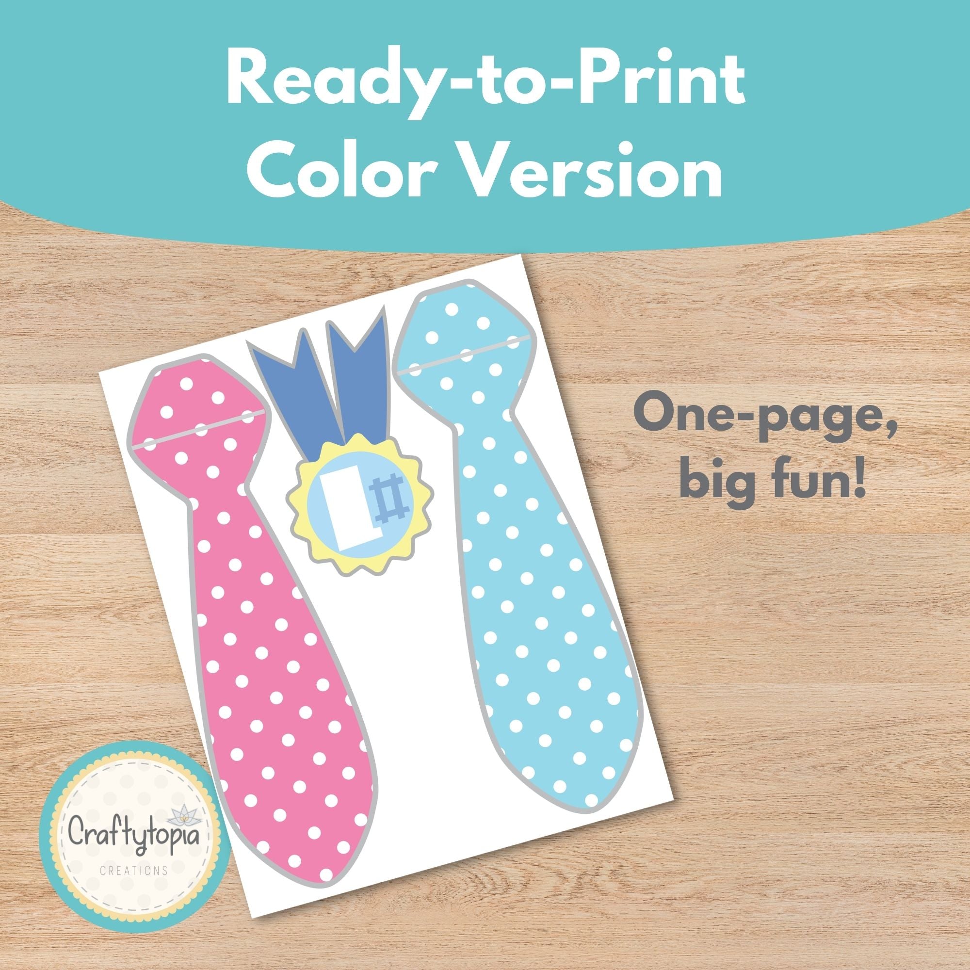 Printable Father's Day Craft Kids Activity