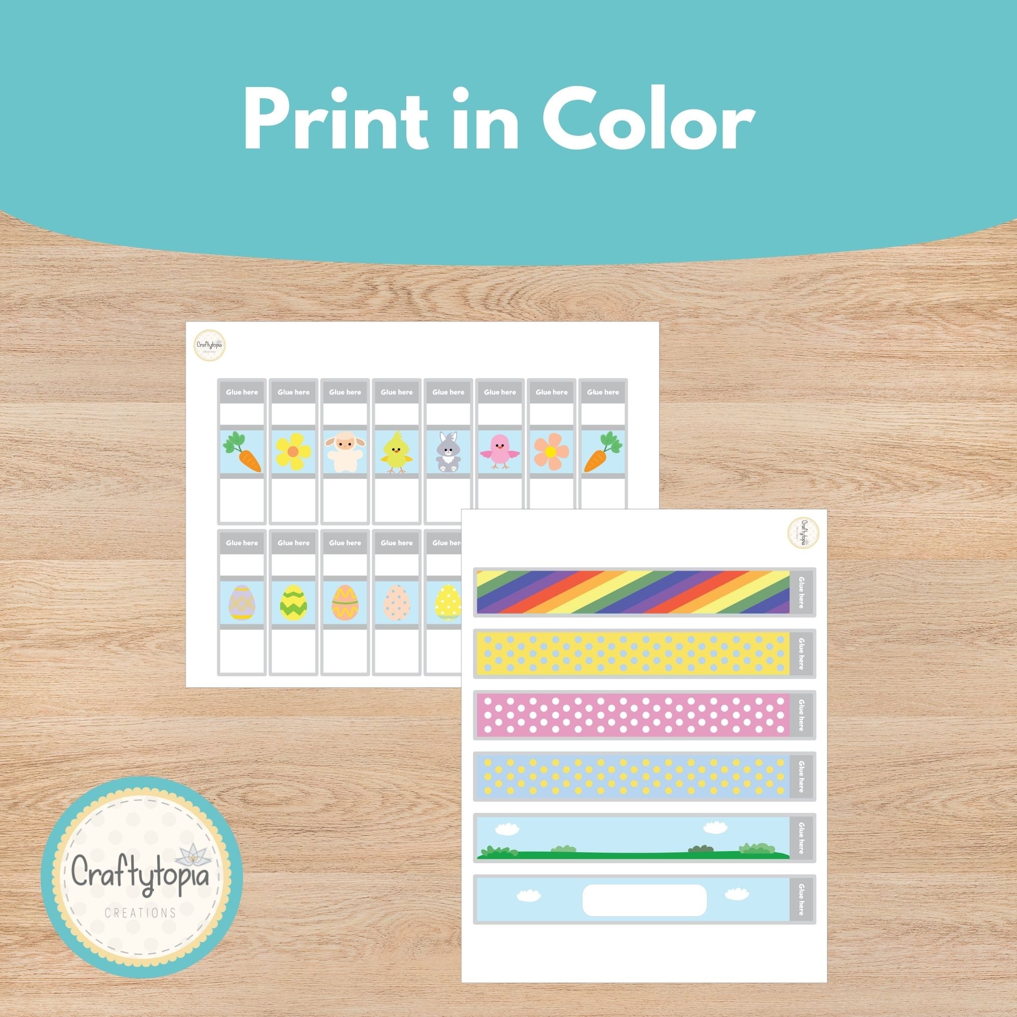 Printable Easter Bracelets Kids Activity