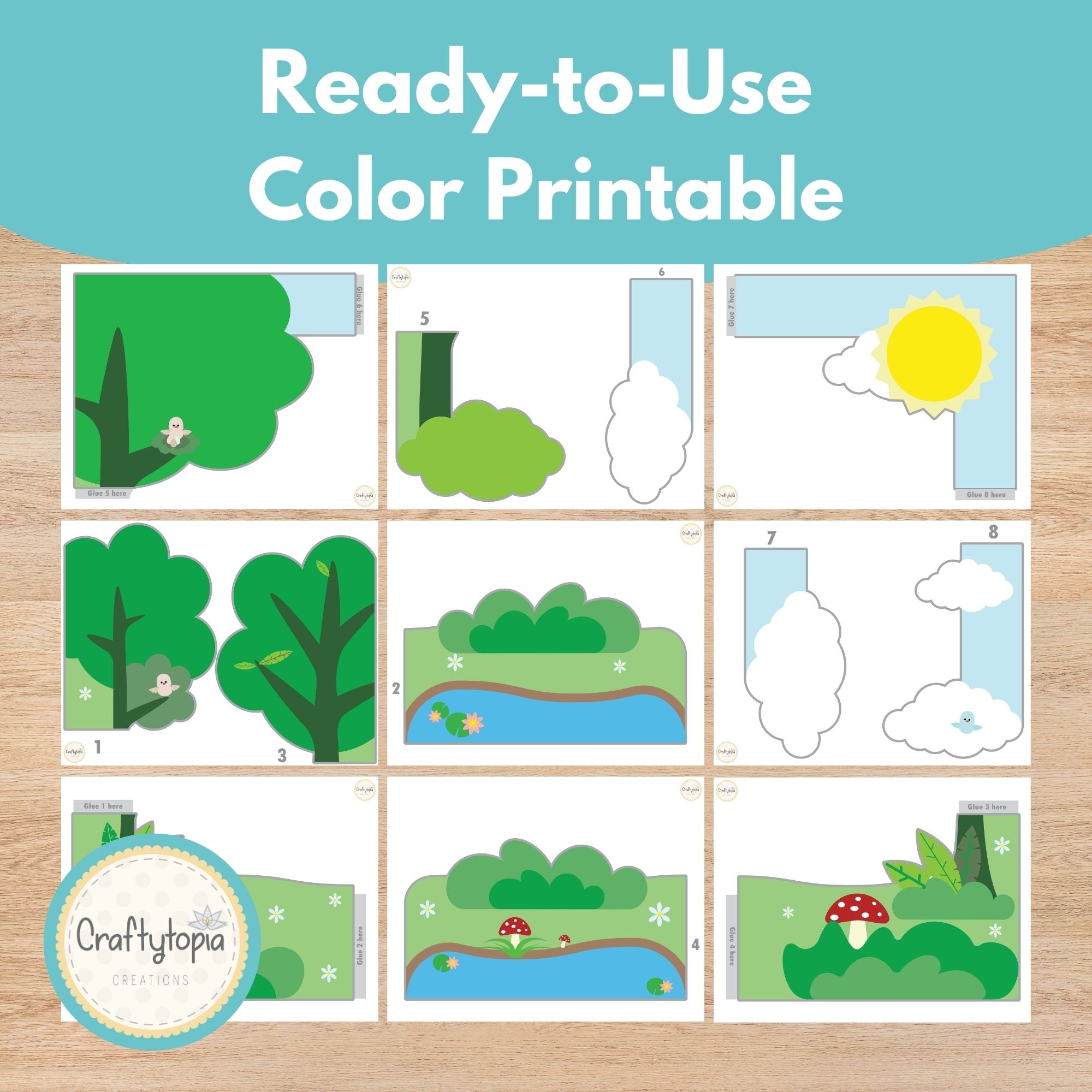 Printable Jungle and Grasslands Bulletin Board
