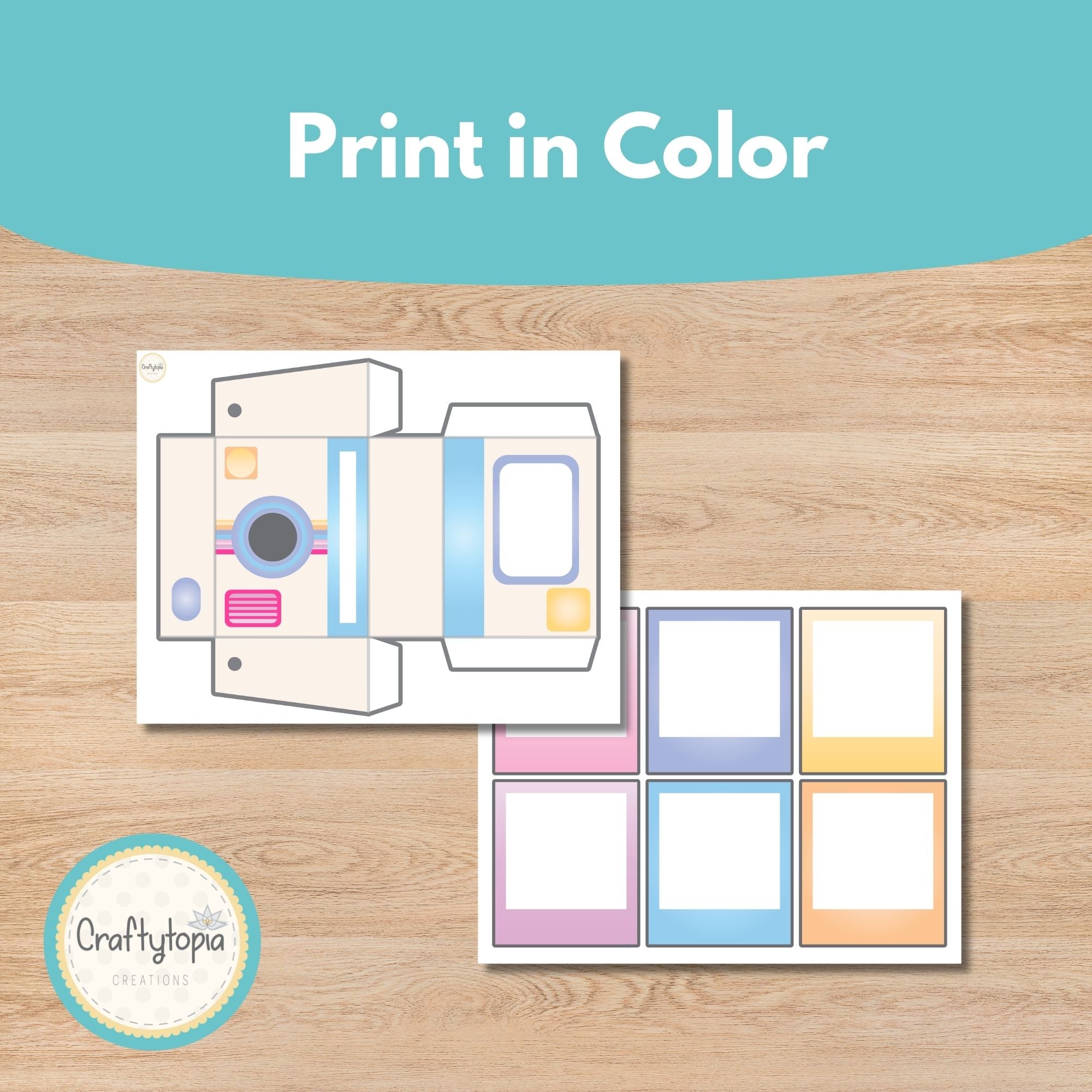 Printable Camera Craft Kids Activity