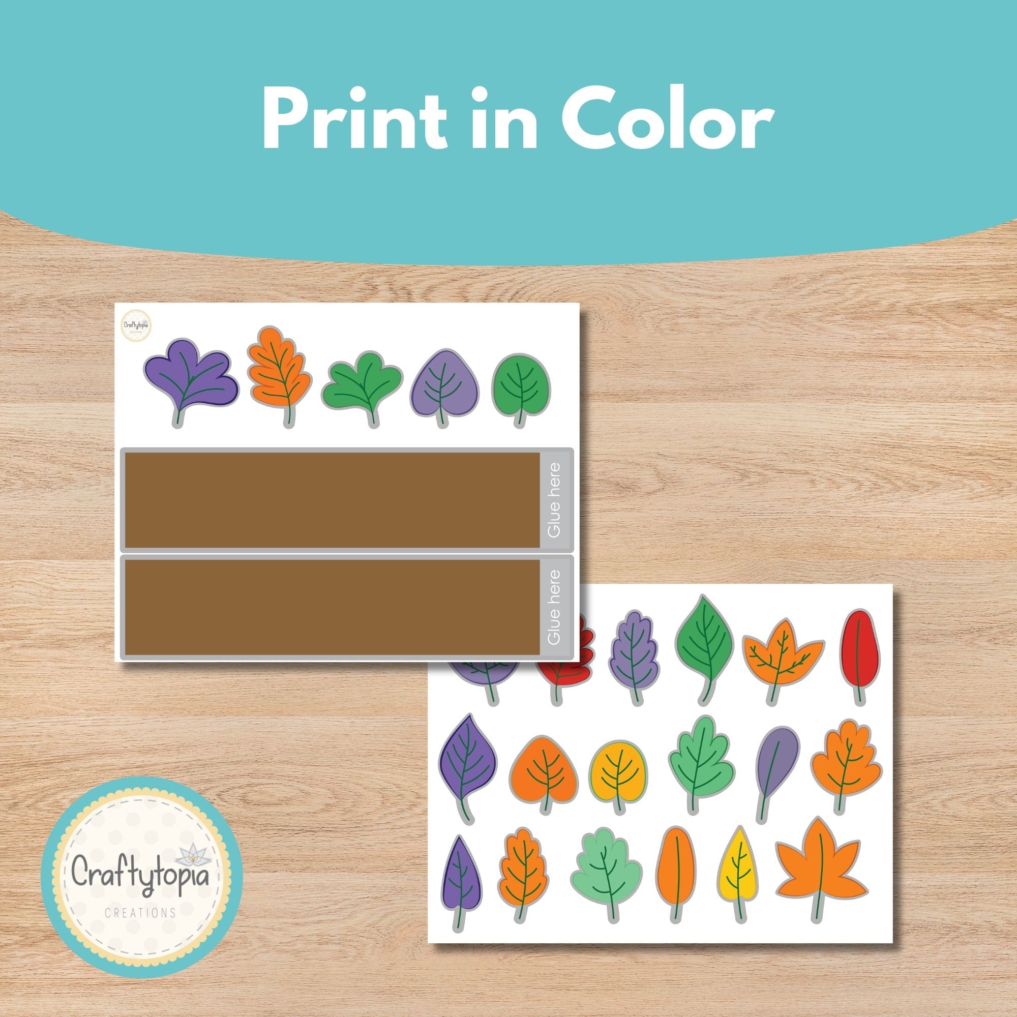 Printable Fall Leaves Thanksgiving Craft Kids Activity