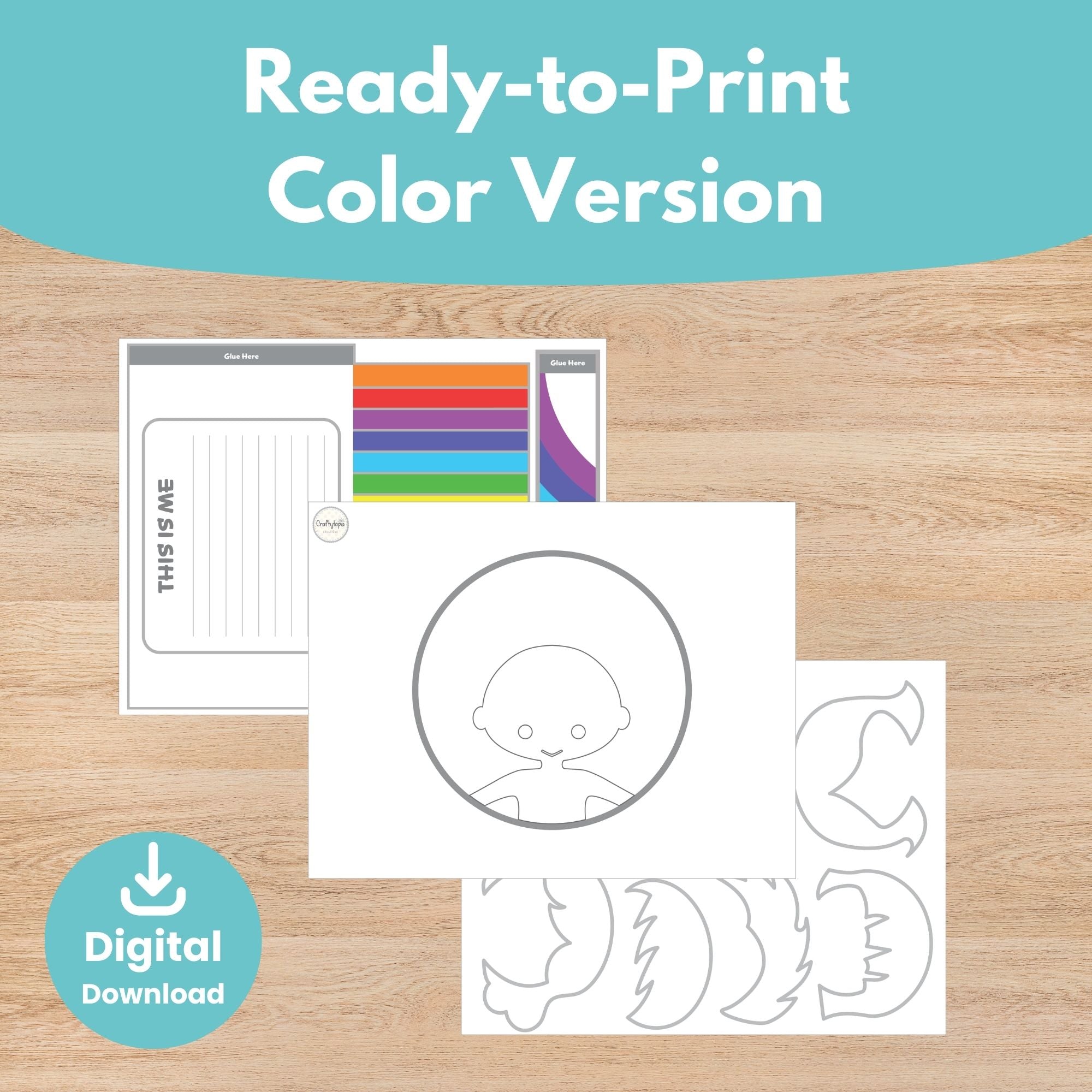 Printable This is Me Windsock Kids Activity