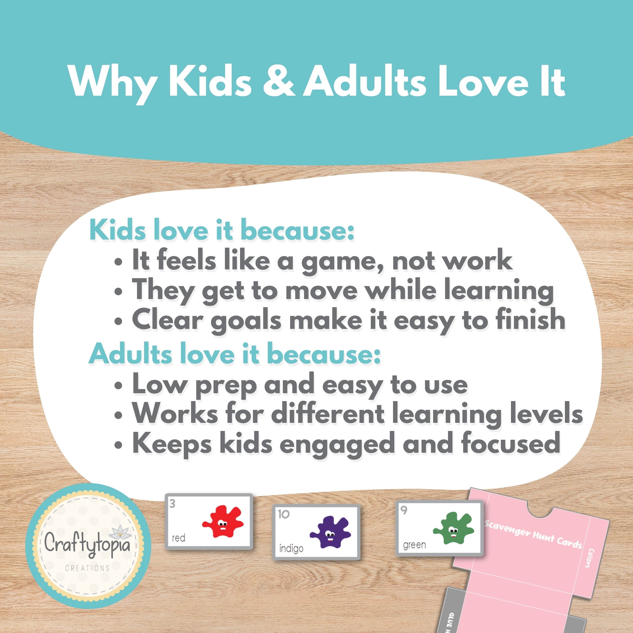 Printable Colors Flashcards and Scavenger Hunt Kids Activity