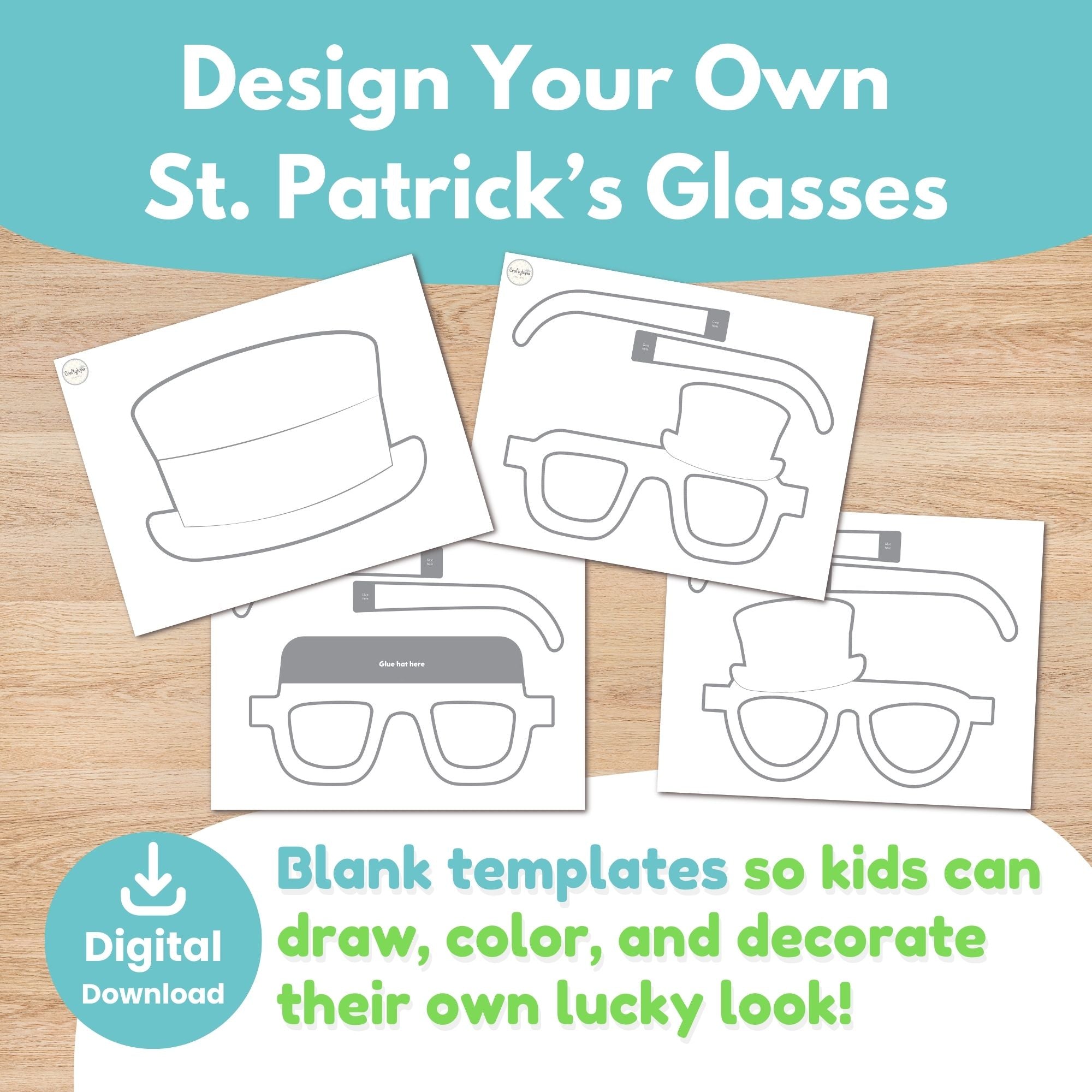 Printable St. Patrick's Glasses Kids Activity