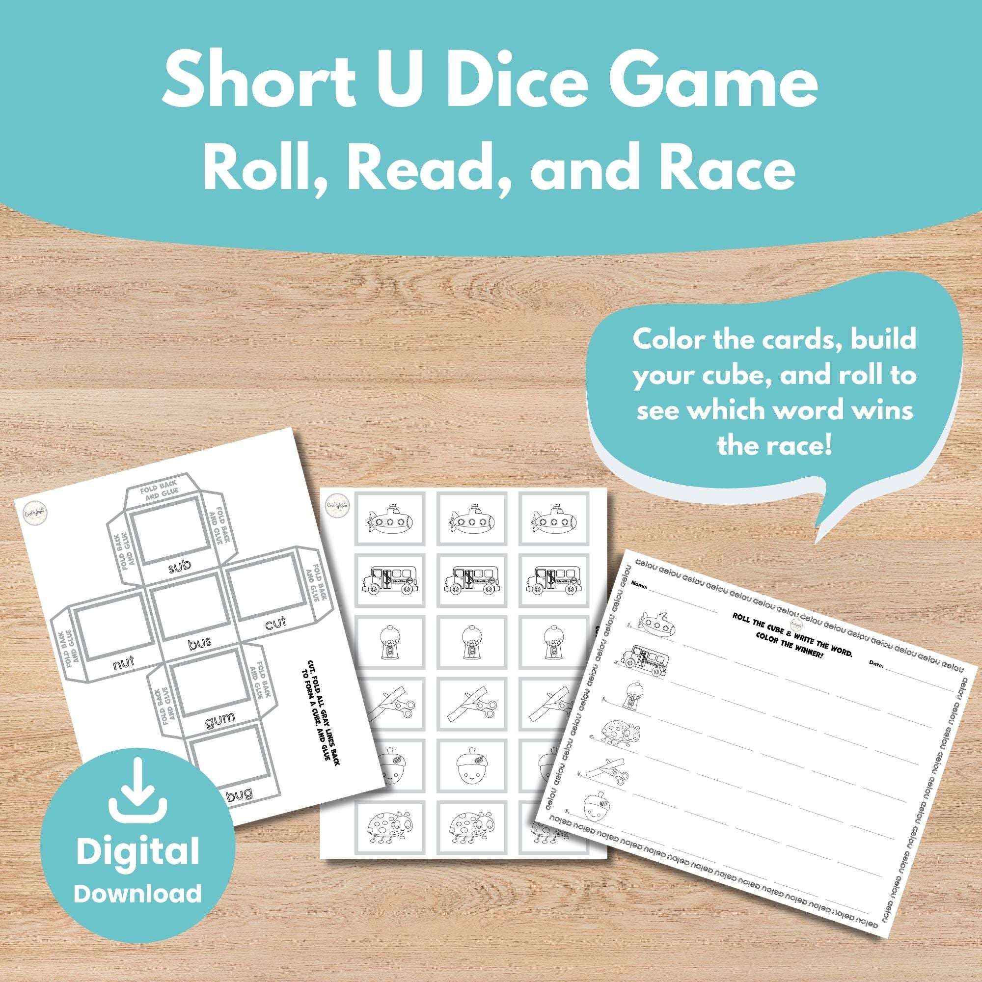 Printable Short u Kids Activity