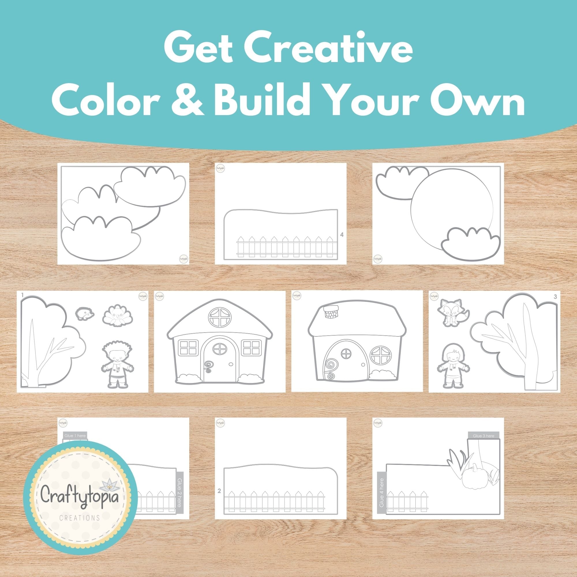 Printable Thanksgiving Bulletin Board for coloring