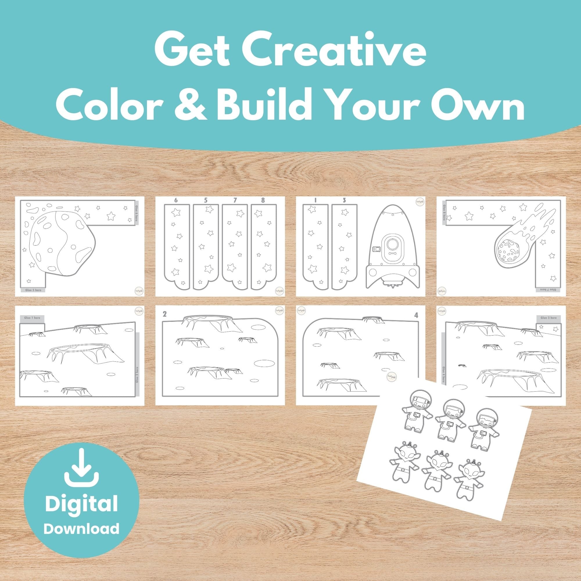 Printable Solar System Bulletin Board Decoration for coloring