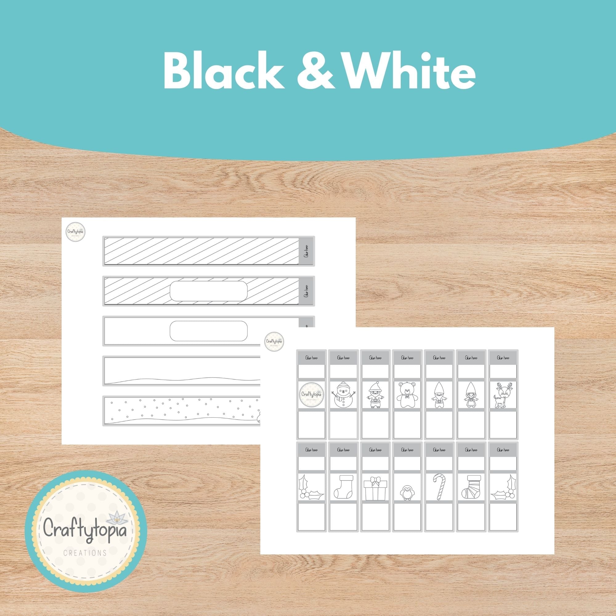 Printable Christmas Kids Bracelets Activity for coloring