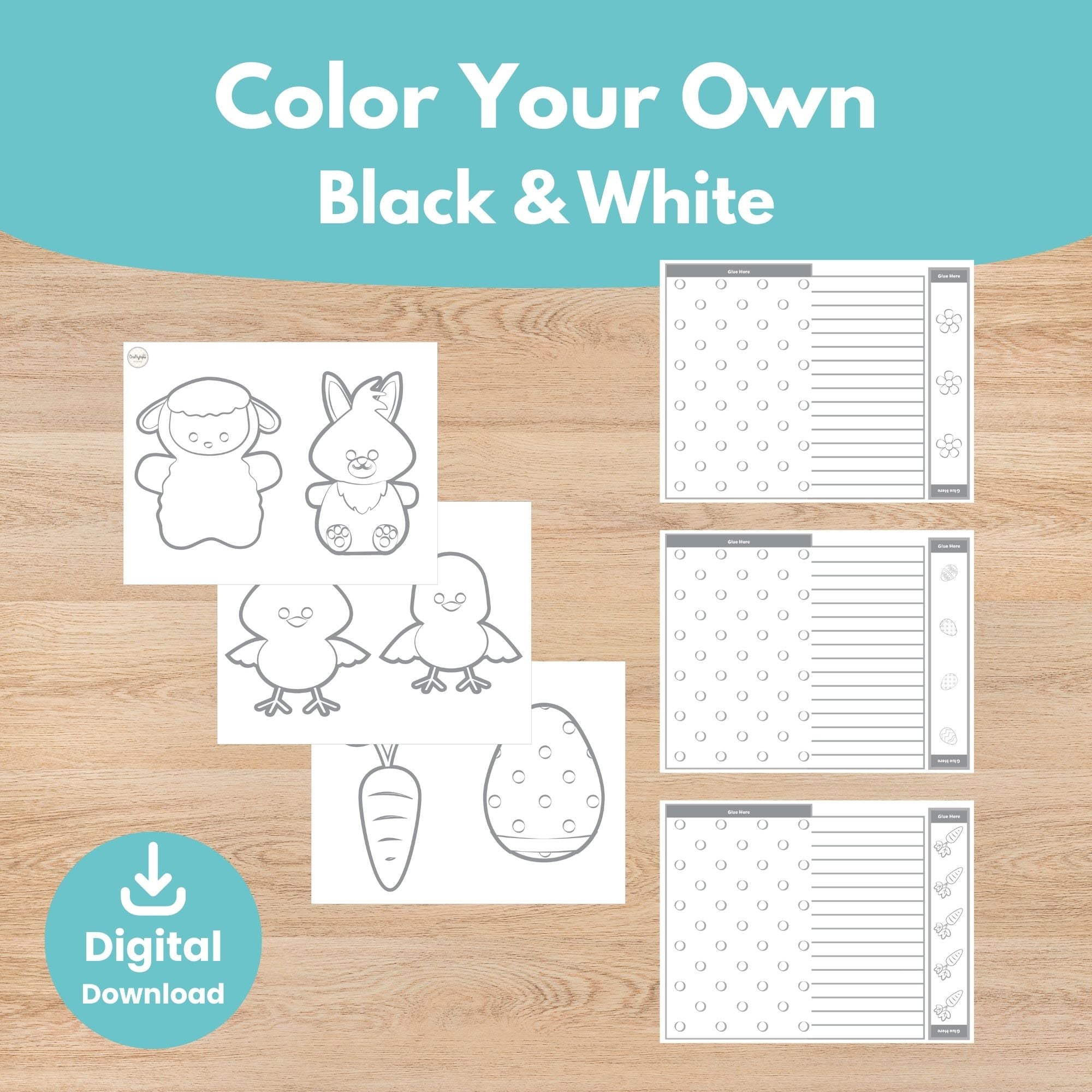 Printable Easter Windsock Craft for coloring