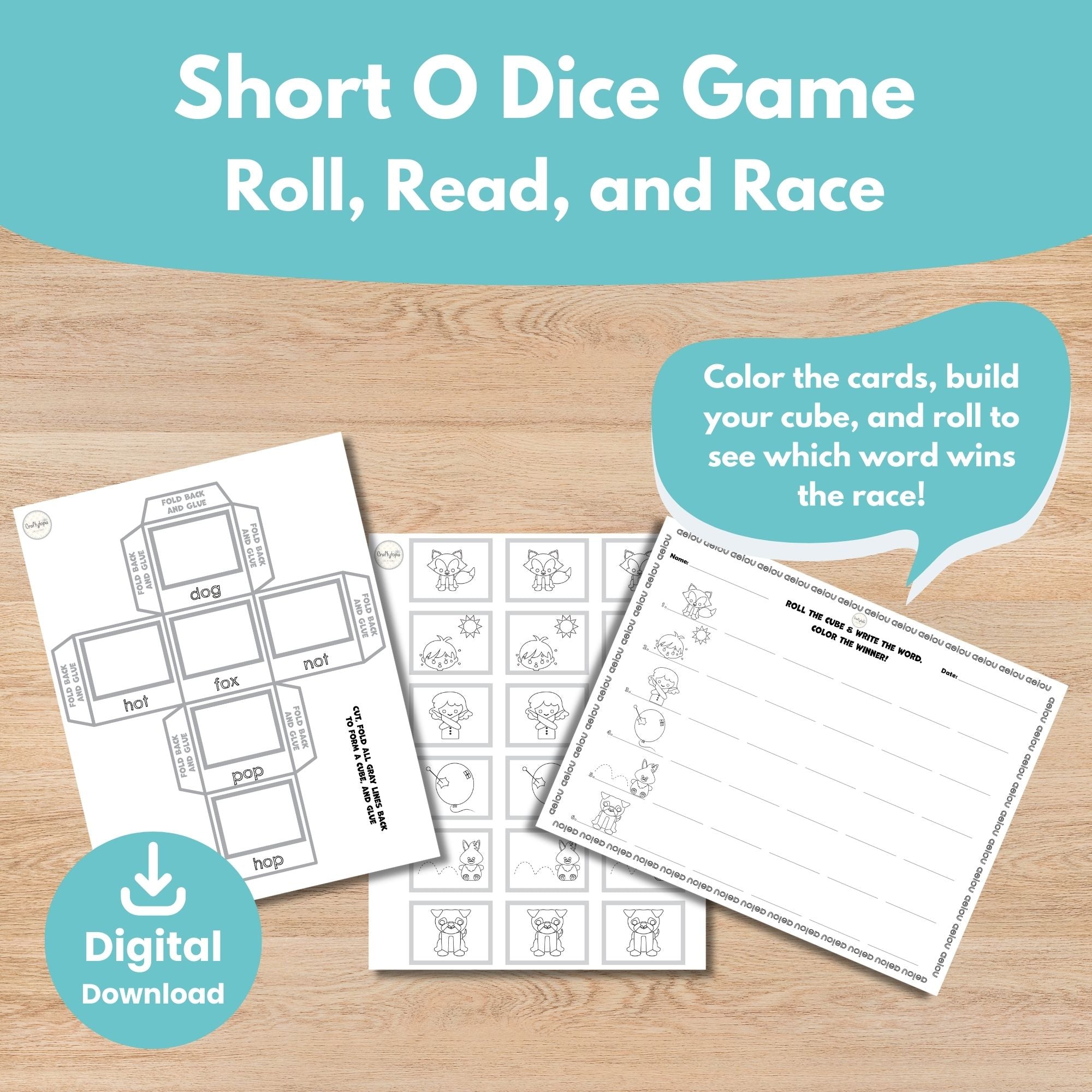 Printable Short o Kids Activity