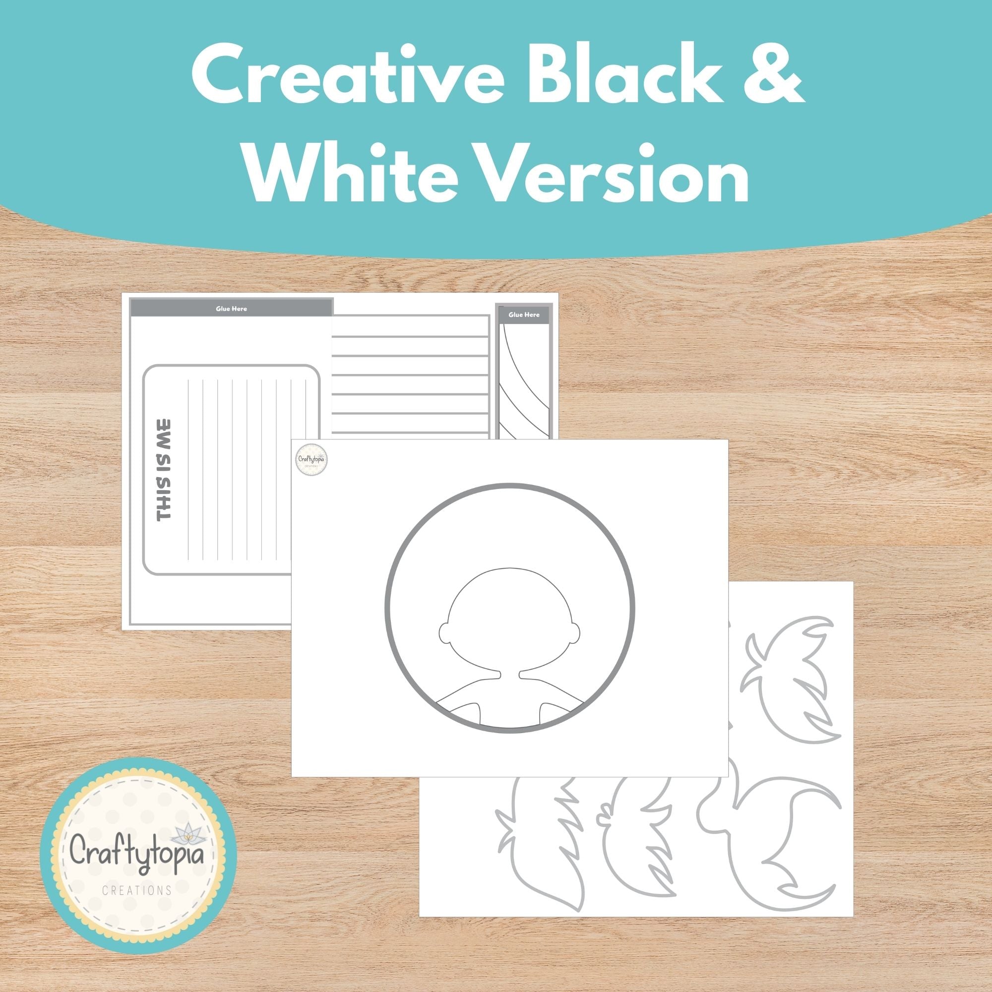 Printable This is Me Windsock Kids Activity for coloring