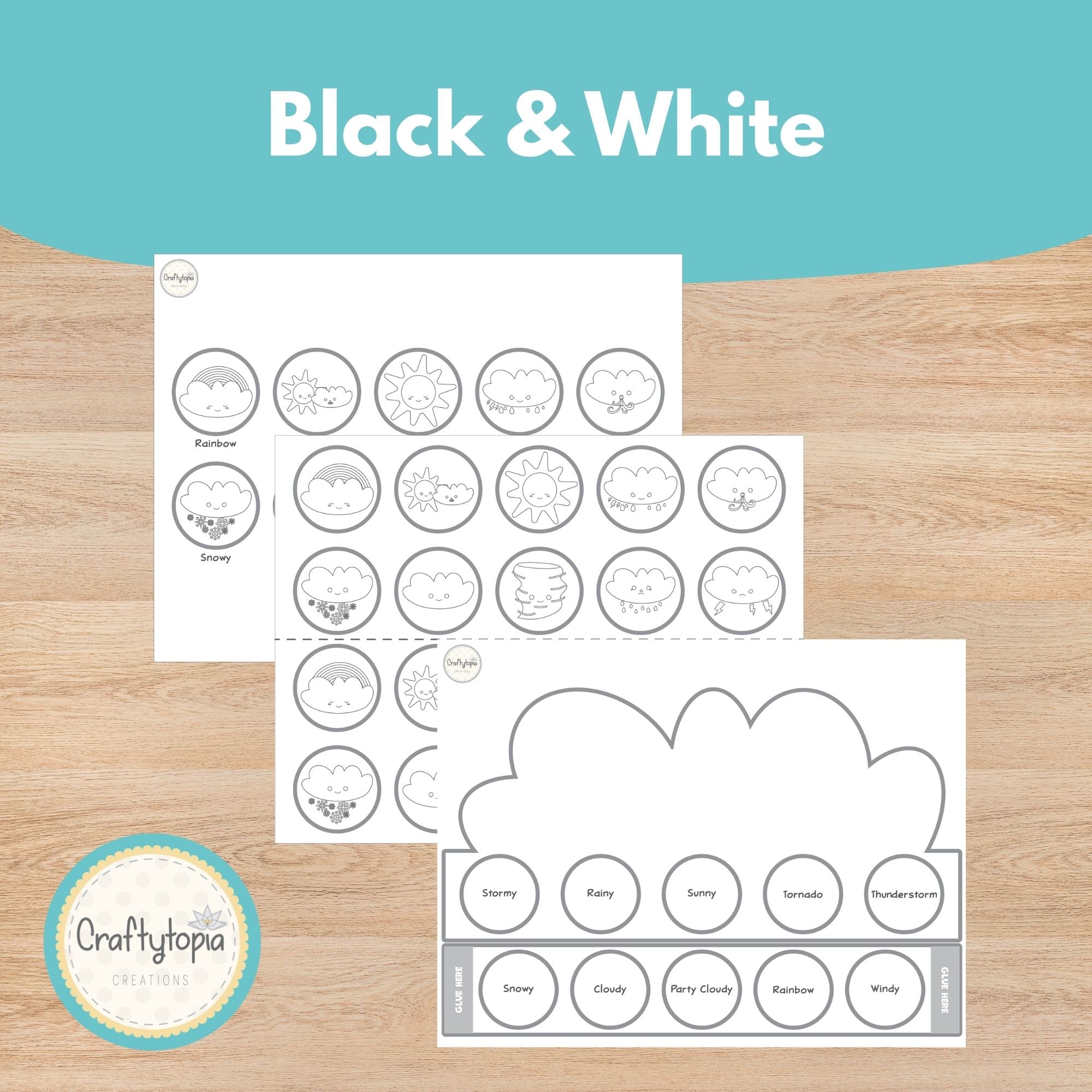 Printable Weather Crown Kids Activity for coloring