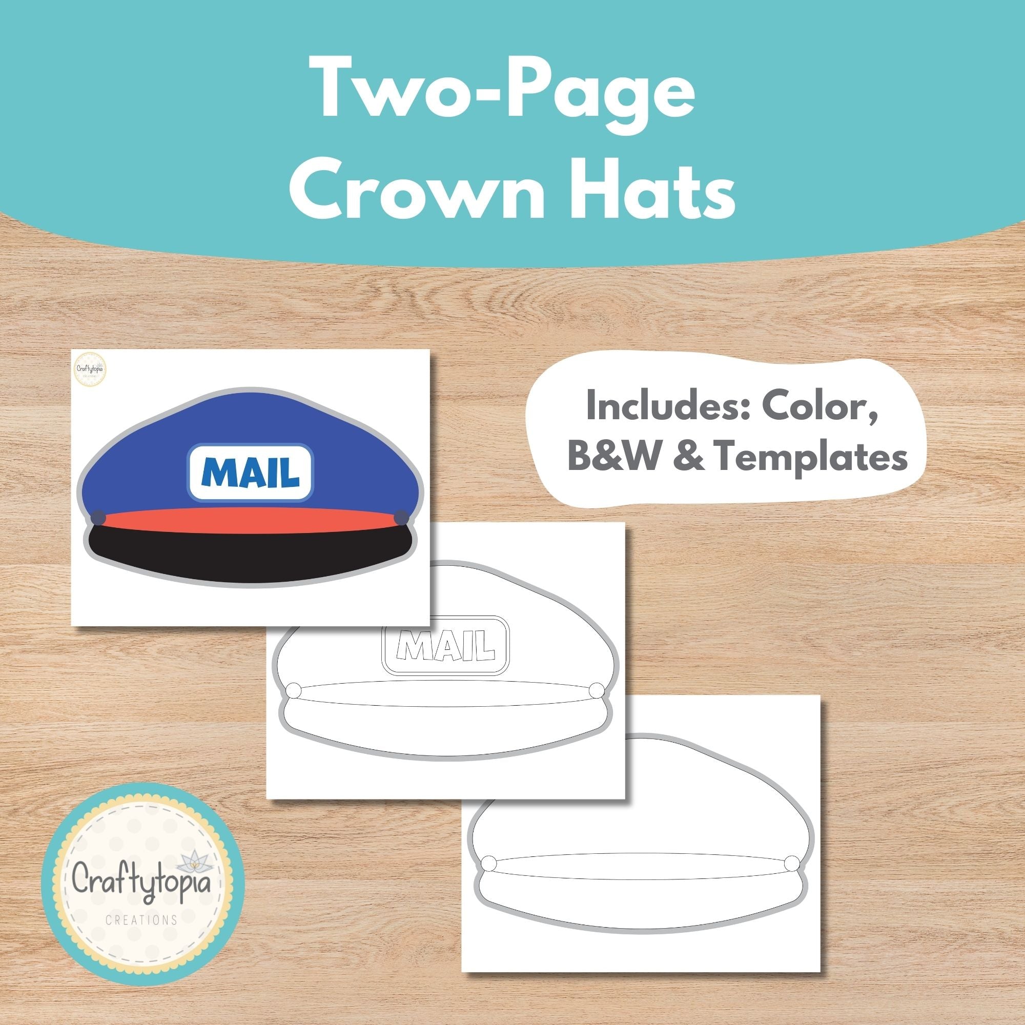 Printable Community Helpers Crowns and Hats Kids Activity