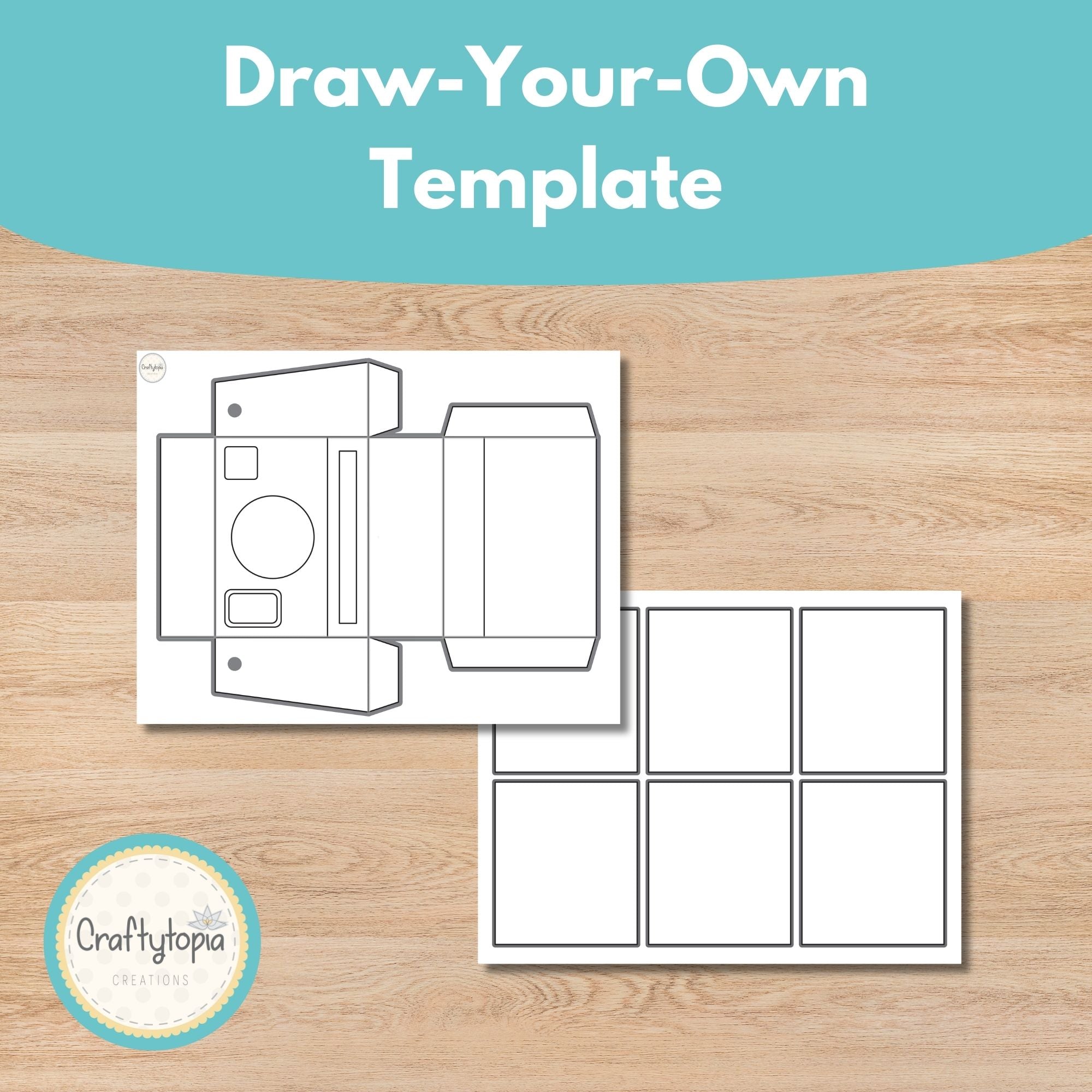 Printable Camera Craft Kids Activity template