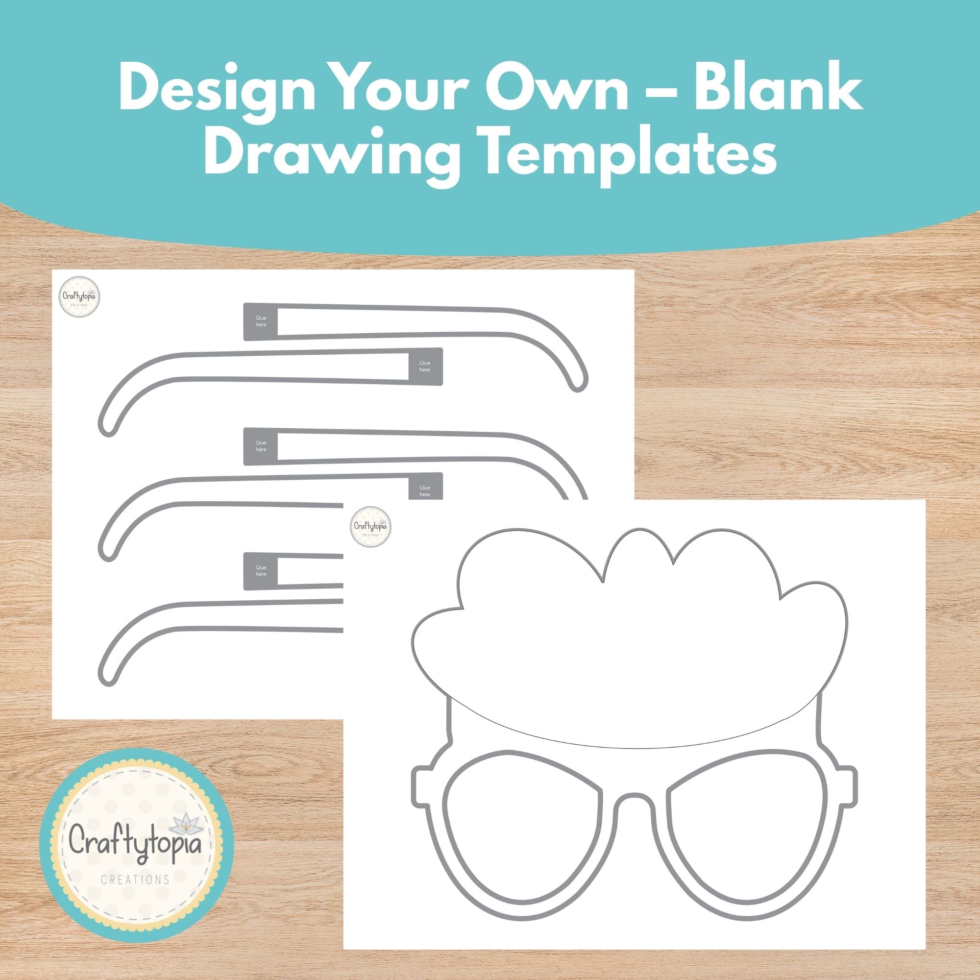 Printable Big Weather Glasses and Scavenger Hunt Kids Activity templates