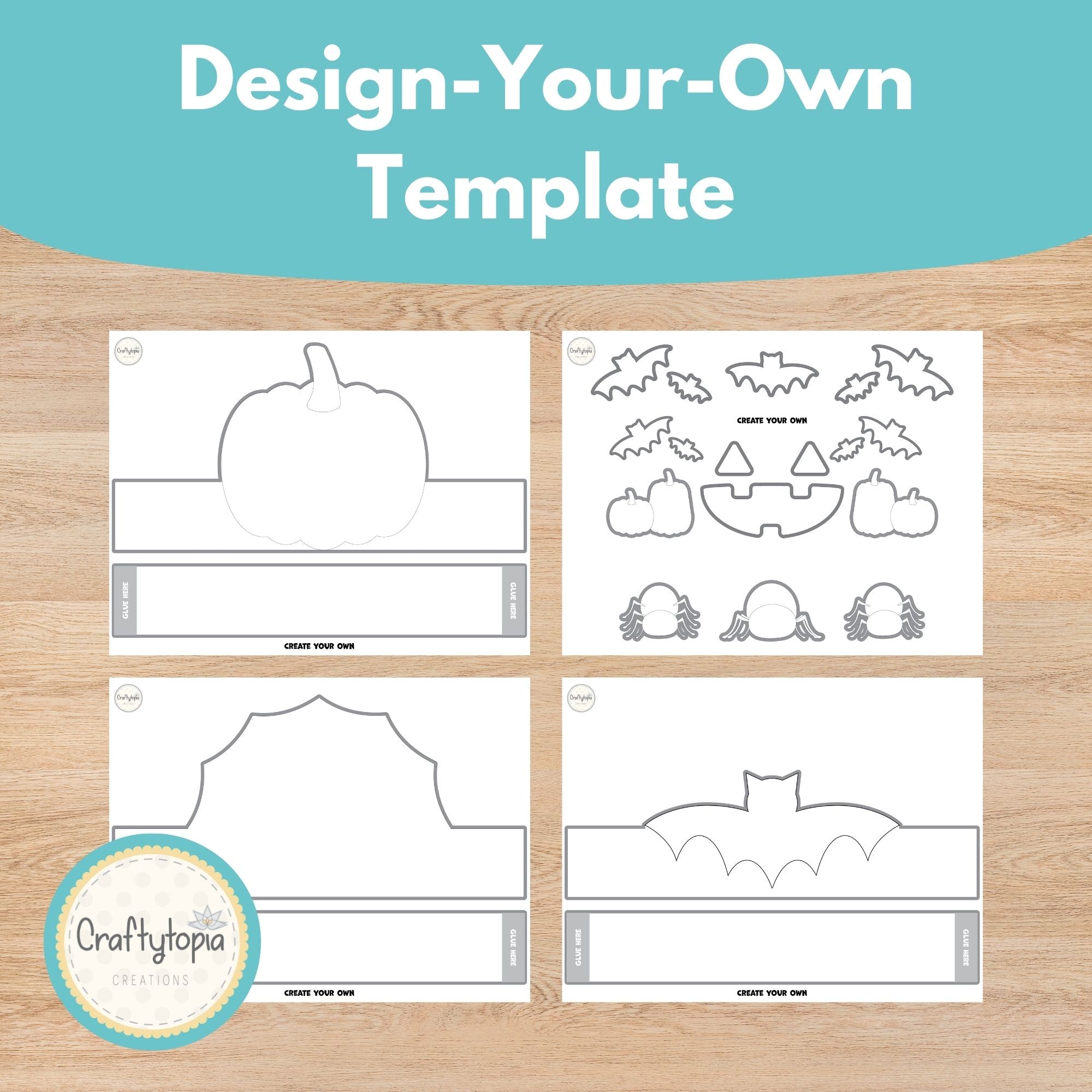 Printable Halloween Crown Craft Kids Activity templates