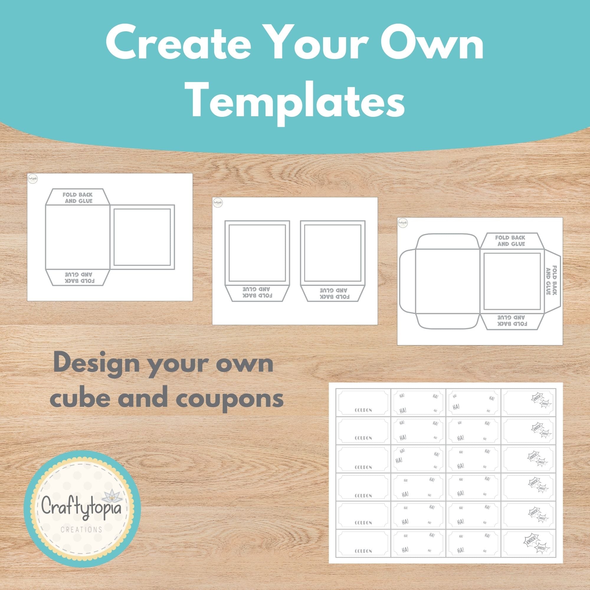 Printable Father's Day Box with Jokes and Coupons Kids Activity templates