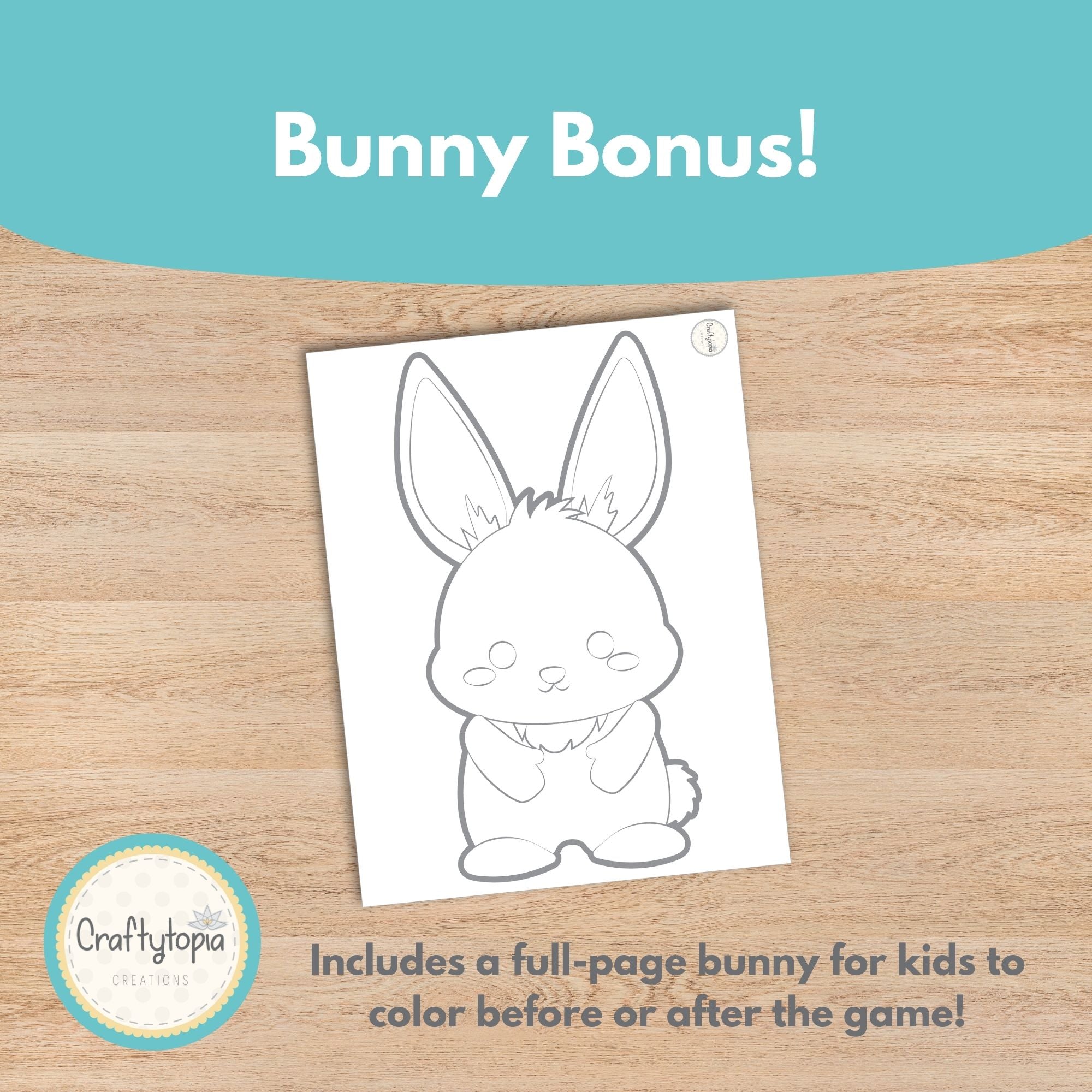 Printable Easter Bunny Pin the Eggs and Carrots Game