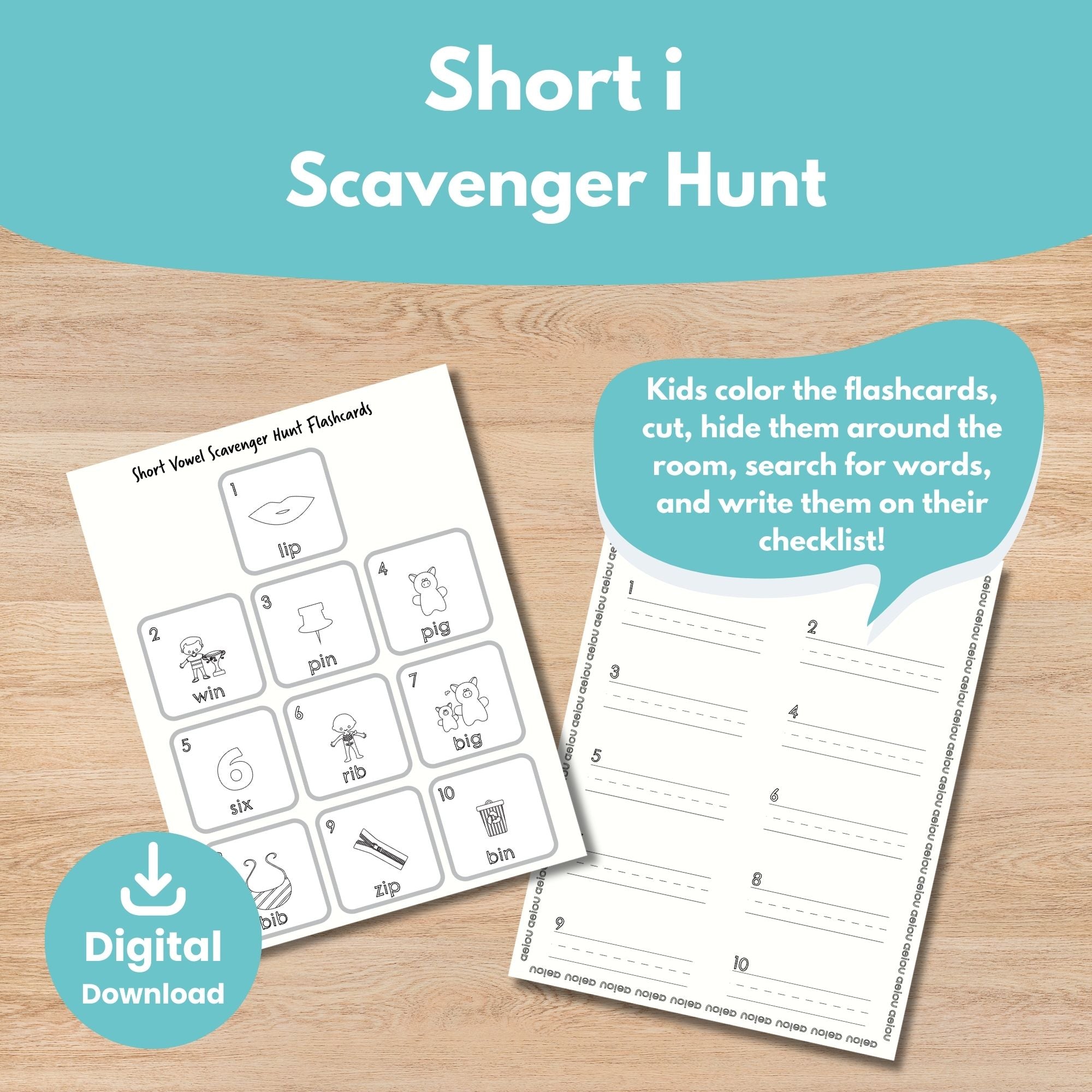 Printable Short i Kids Activity