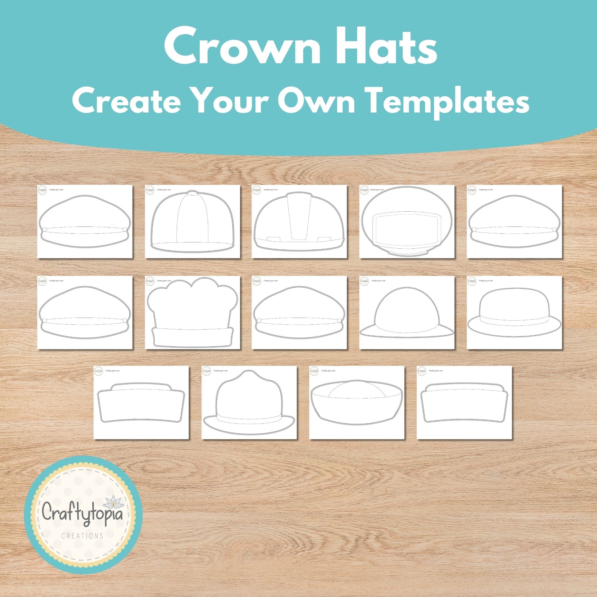 Printable Community Helpers Crowns and Hats Kids Activity templates