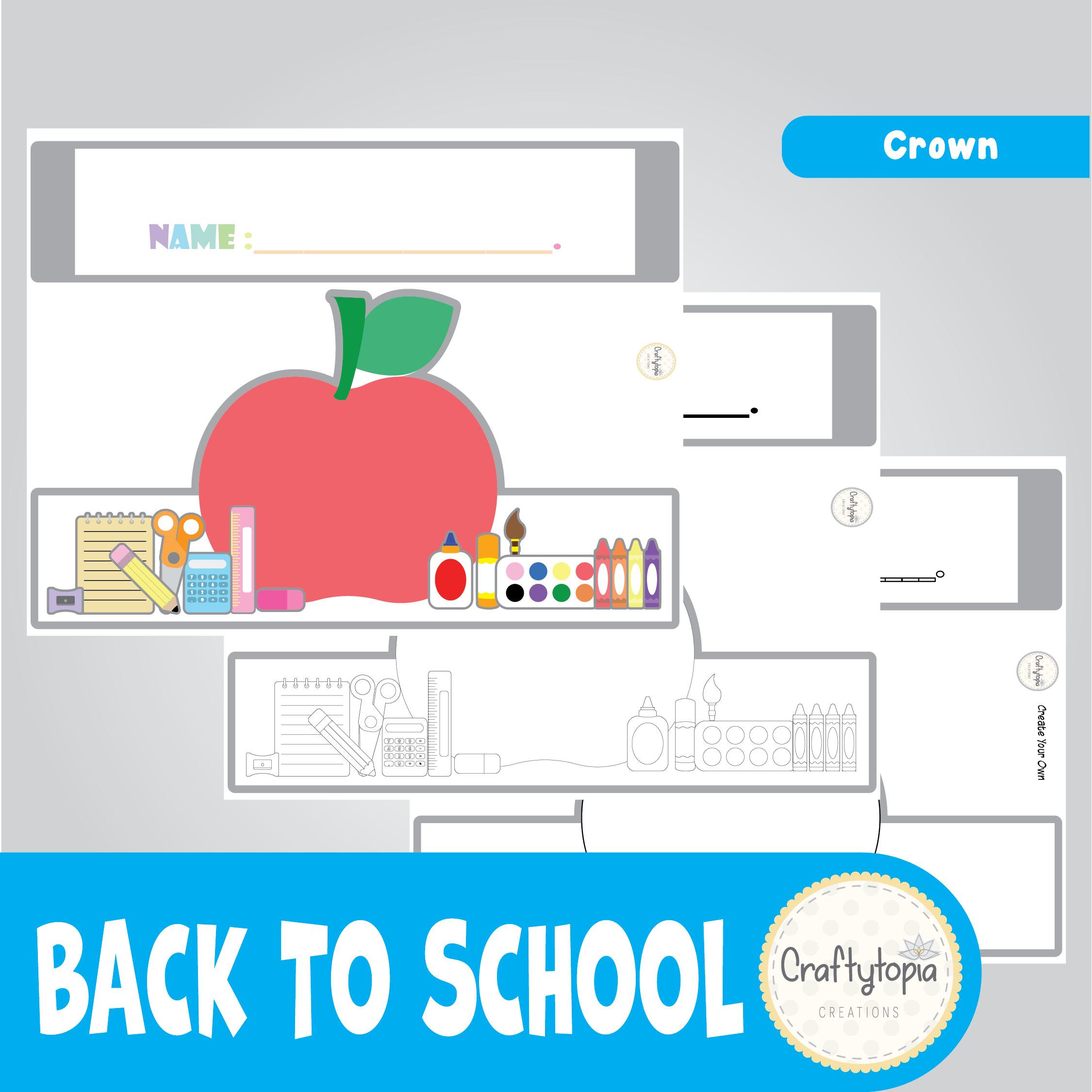 Printable Back to School Activities crown