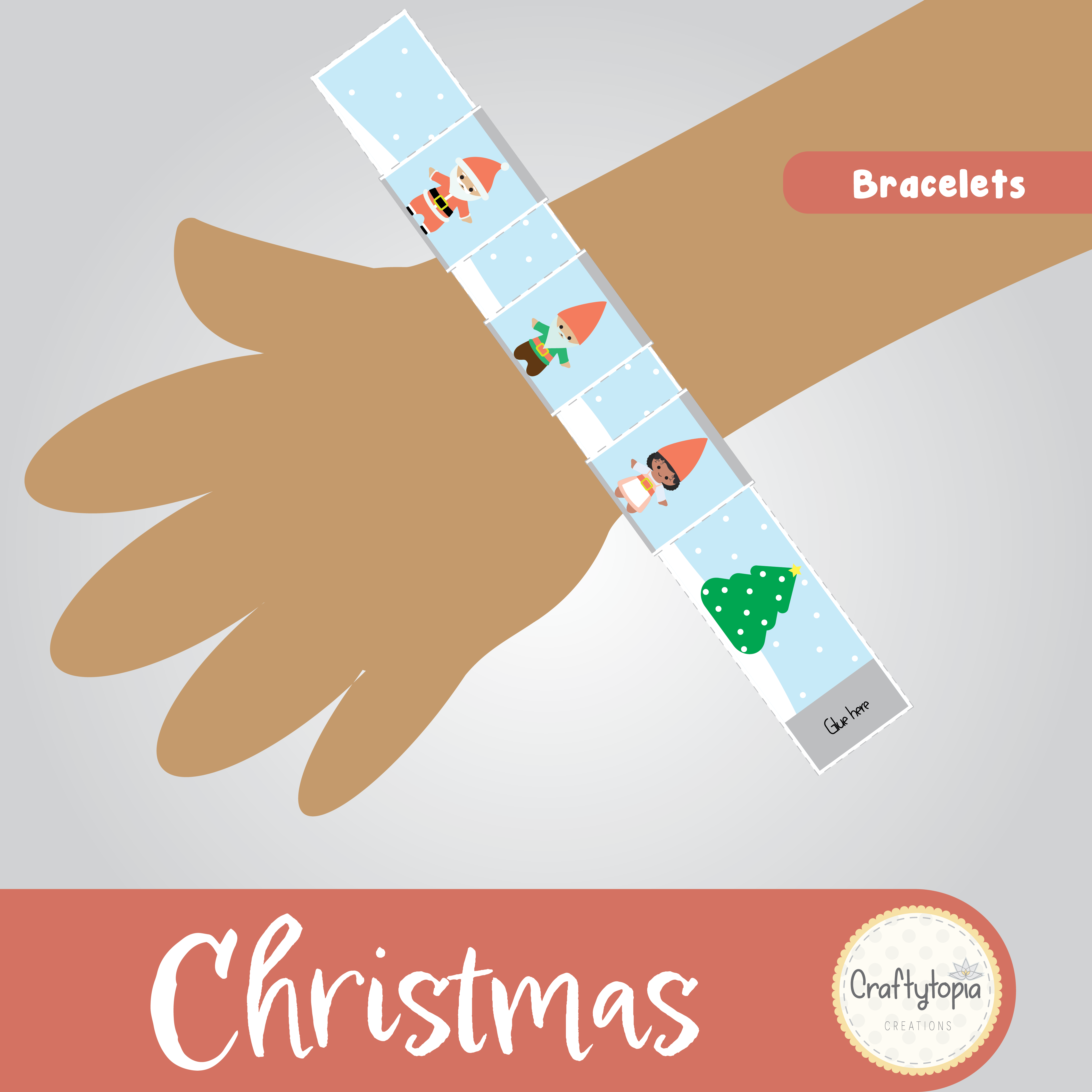 Printable Christmas Kids Bracelets Activity