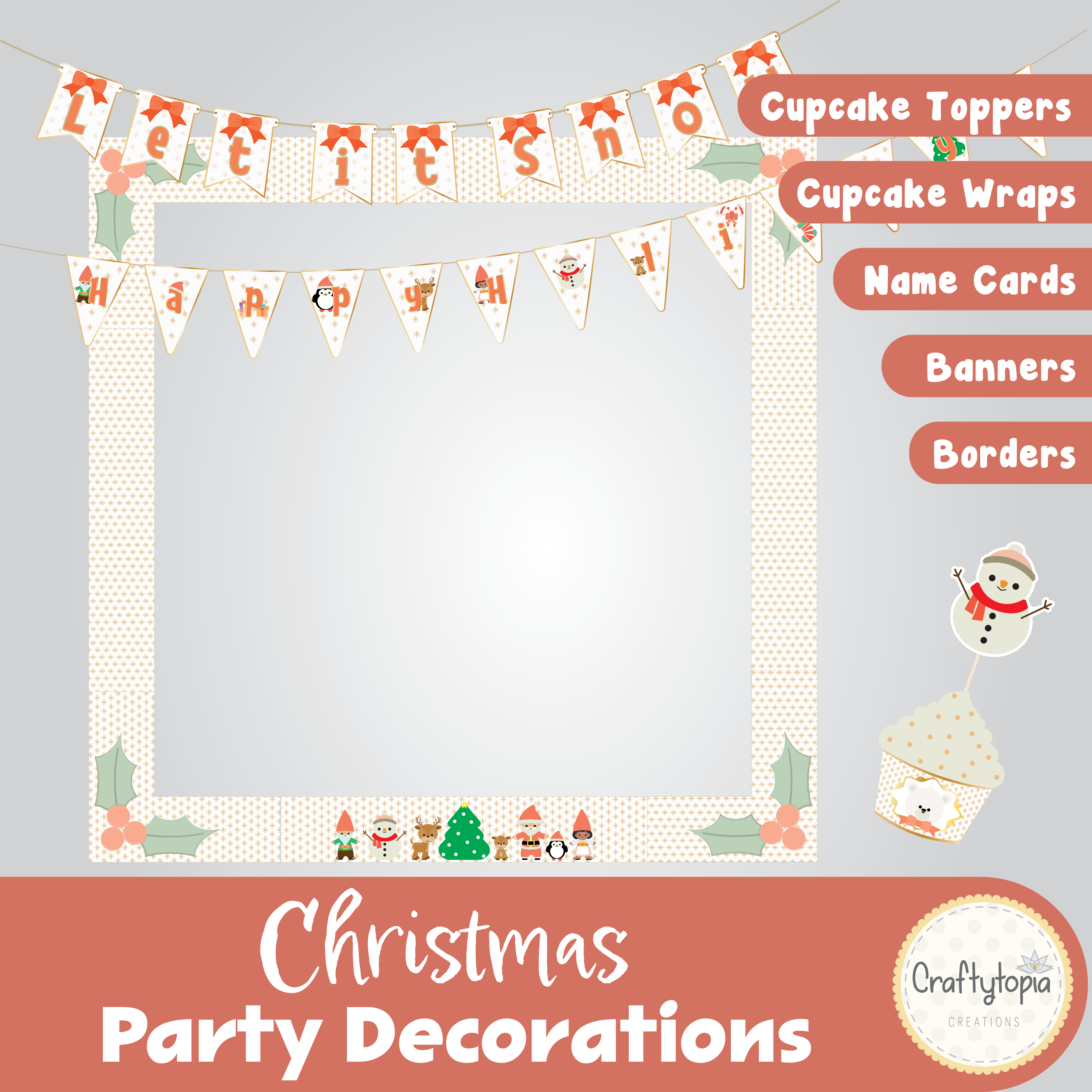 Printable Christmas Party Decorations 