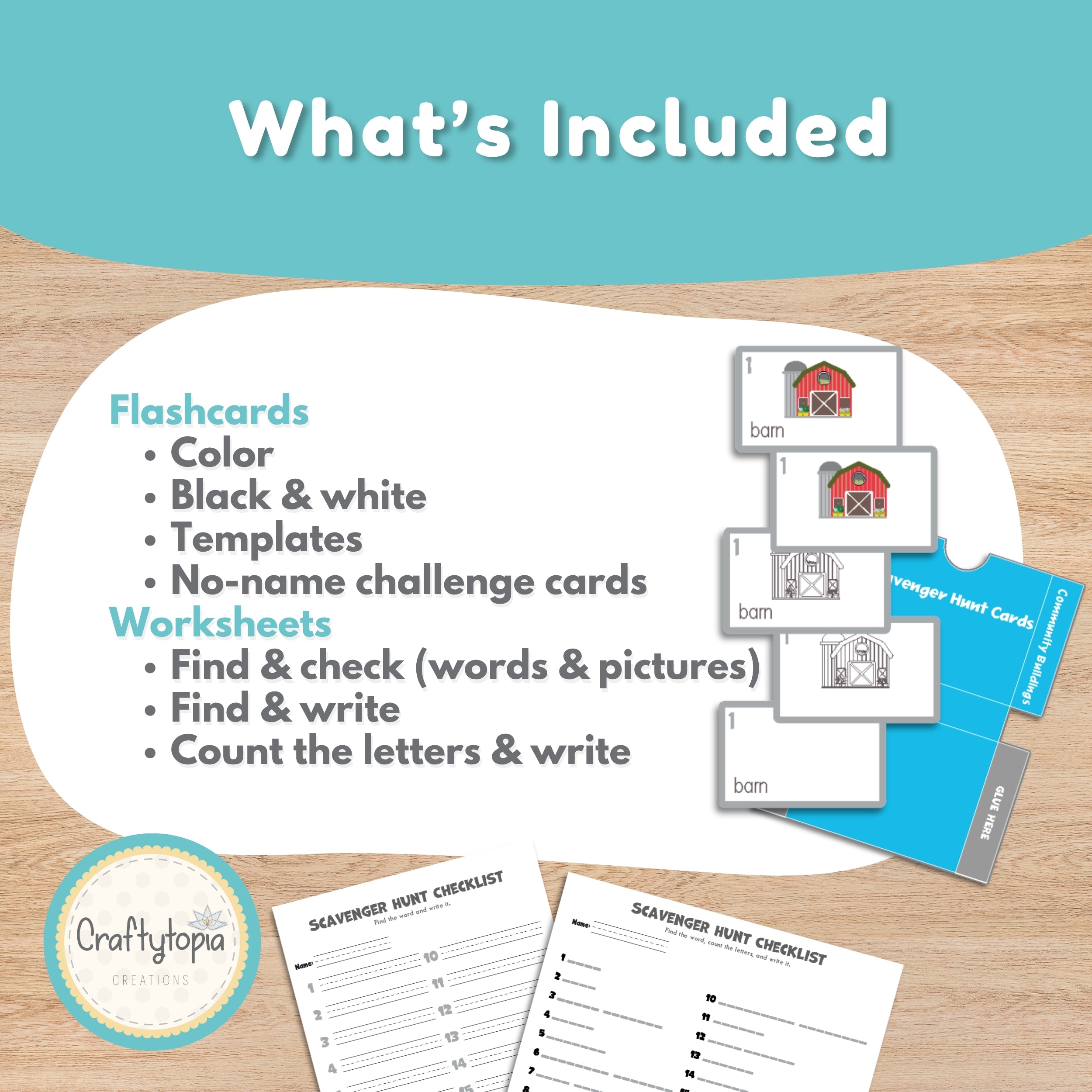 Kindergarten community helper scavenger hunt game