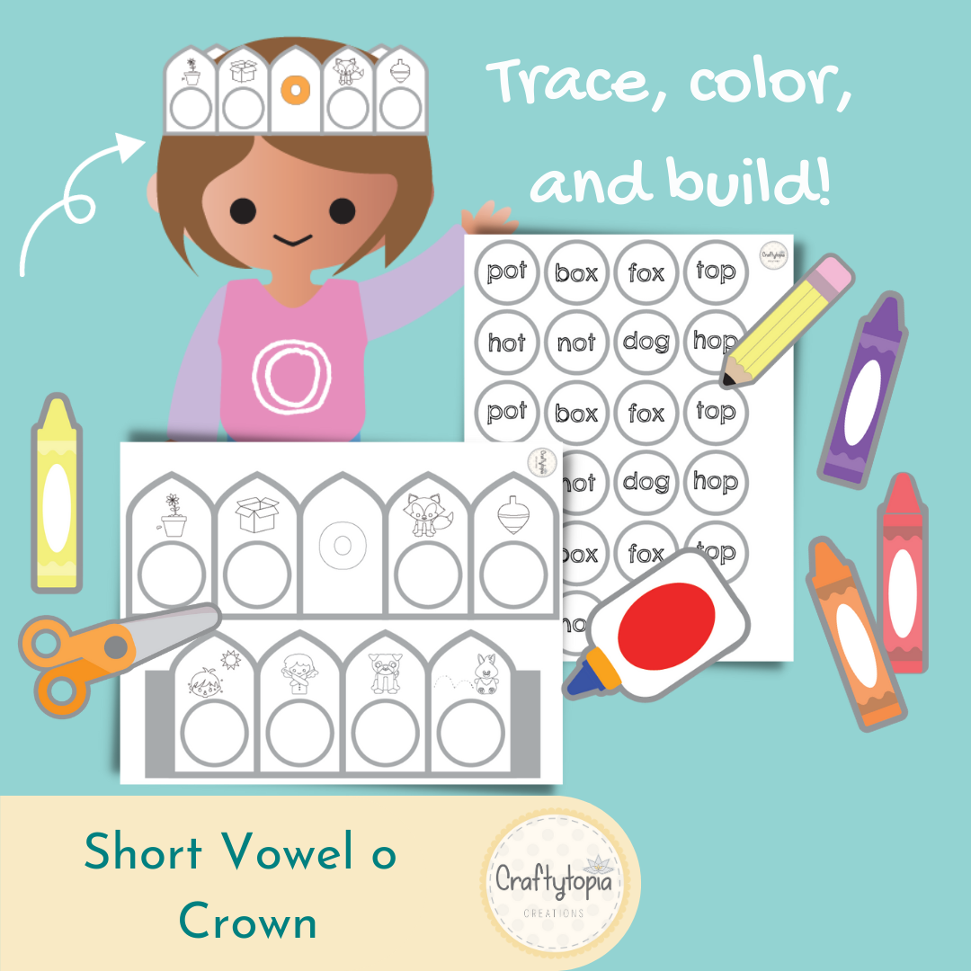 Printable Short o Crown Kids Activity